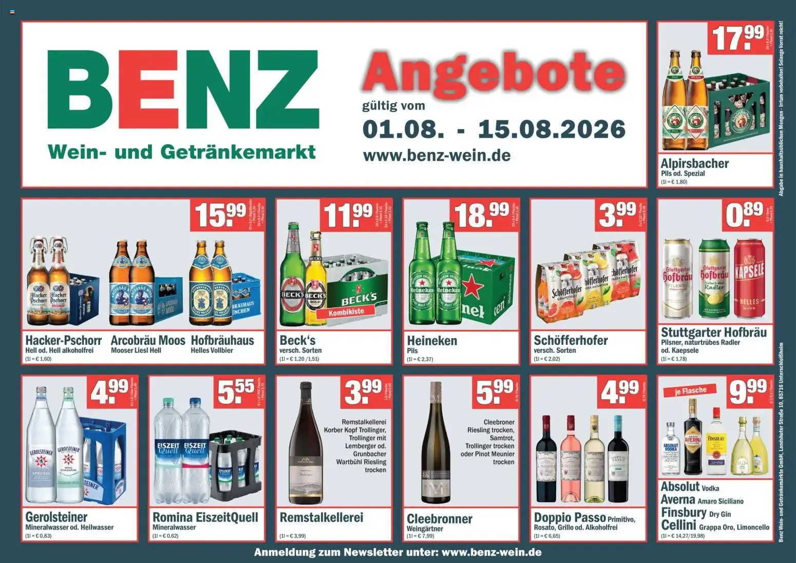 BENZ Wein- und Getränkemarkt Angebote
