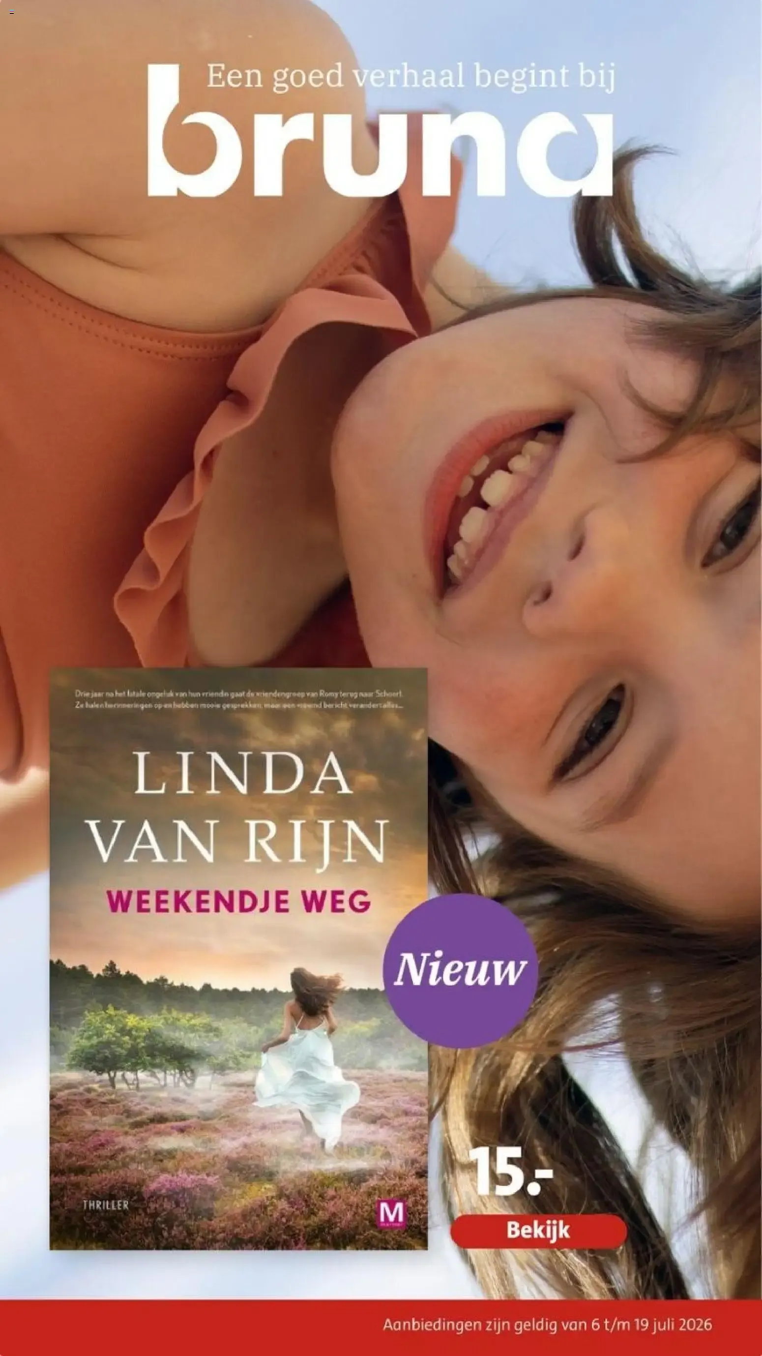 Bruna - Linda van Rijn - Weekendje Weg van 6 juli tot 19 juli 2026 - Folder pagina 1