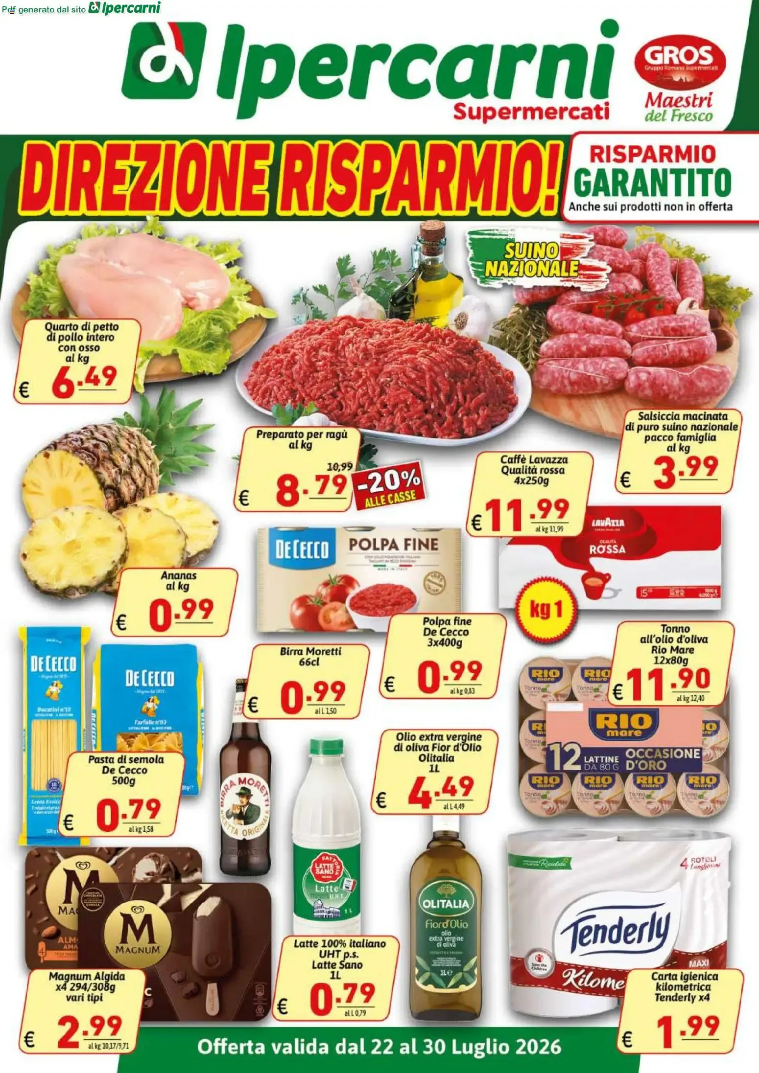 Ipercarni volantino dal 22/07/2026 - online Offerte da 22 luglio a 30 luglio di 2026 - Pagina del volantino 1