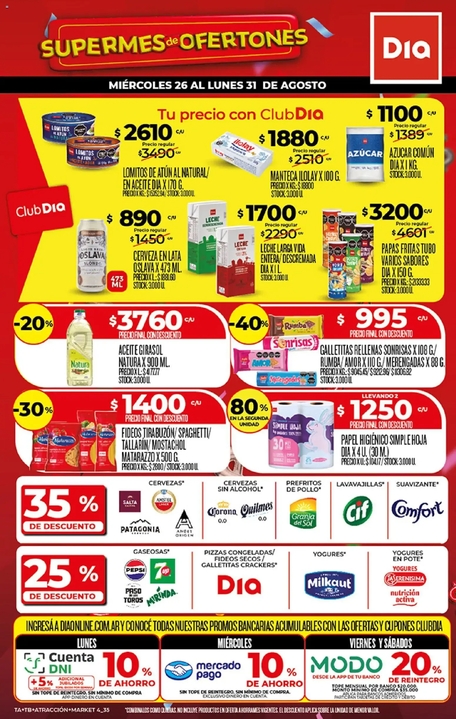 Ofertas de SUPERMES de OFERTONES 26 de agosto al 31 de agosto 2026 - Página 1 del catálogo