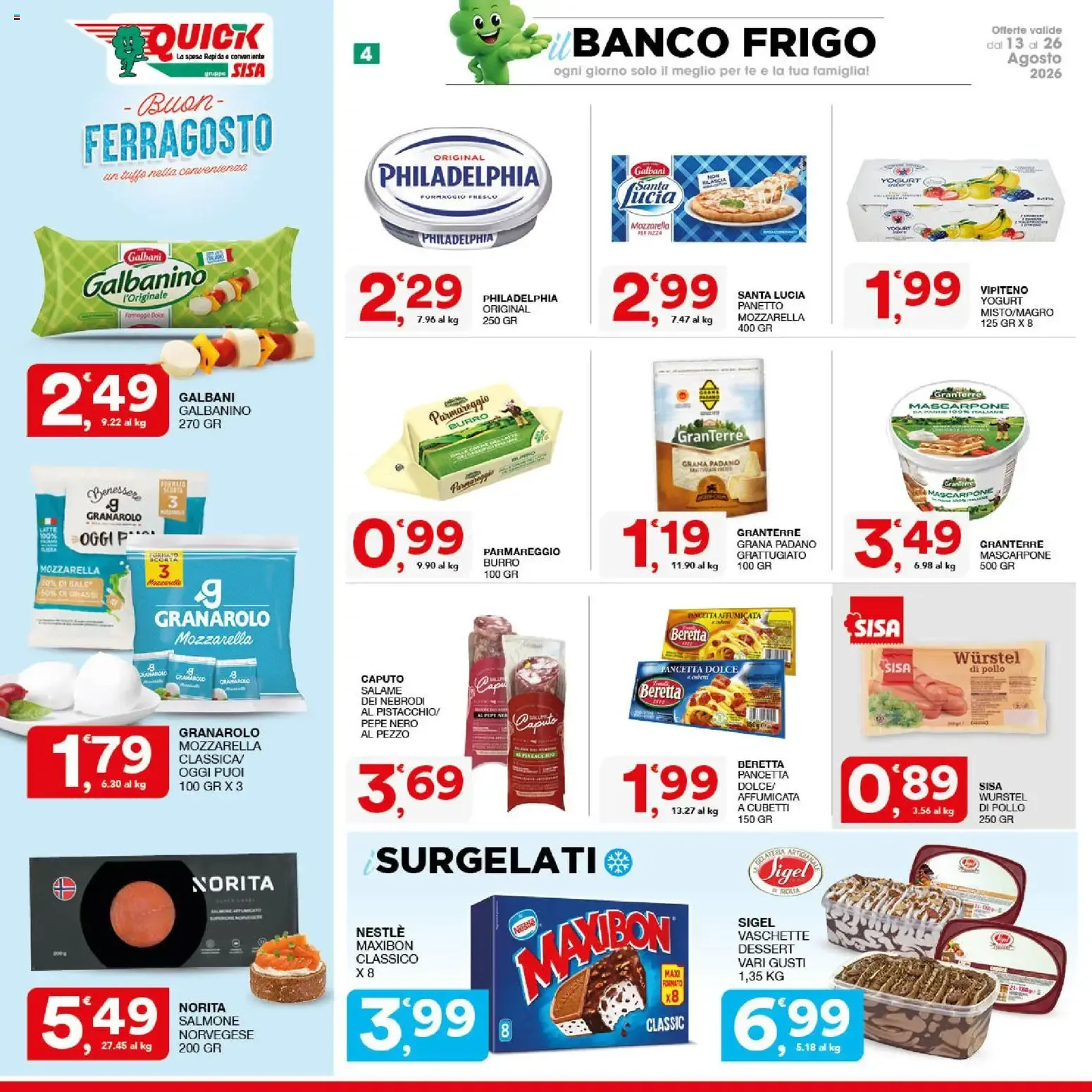 Nuovo SISA volantino Quick dal 13/08/2026 > offerte anteprima 🛍️ da 13 agosto a 26 agosto di 2026 - Pagina del volantino 4