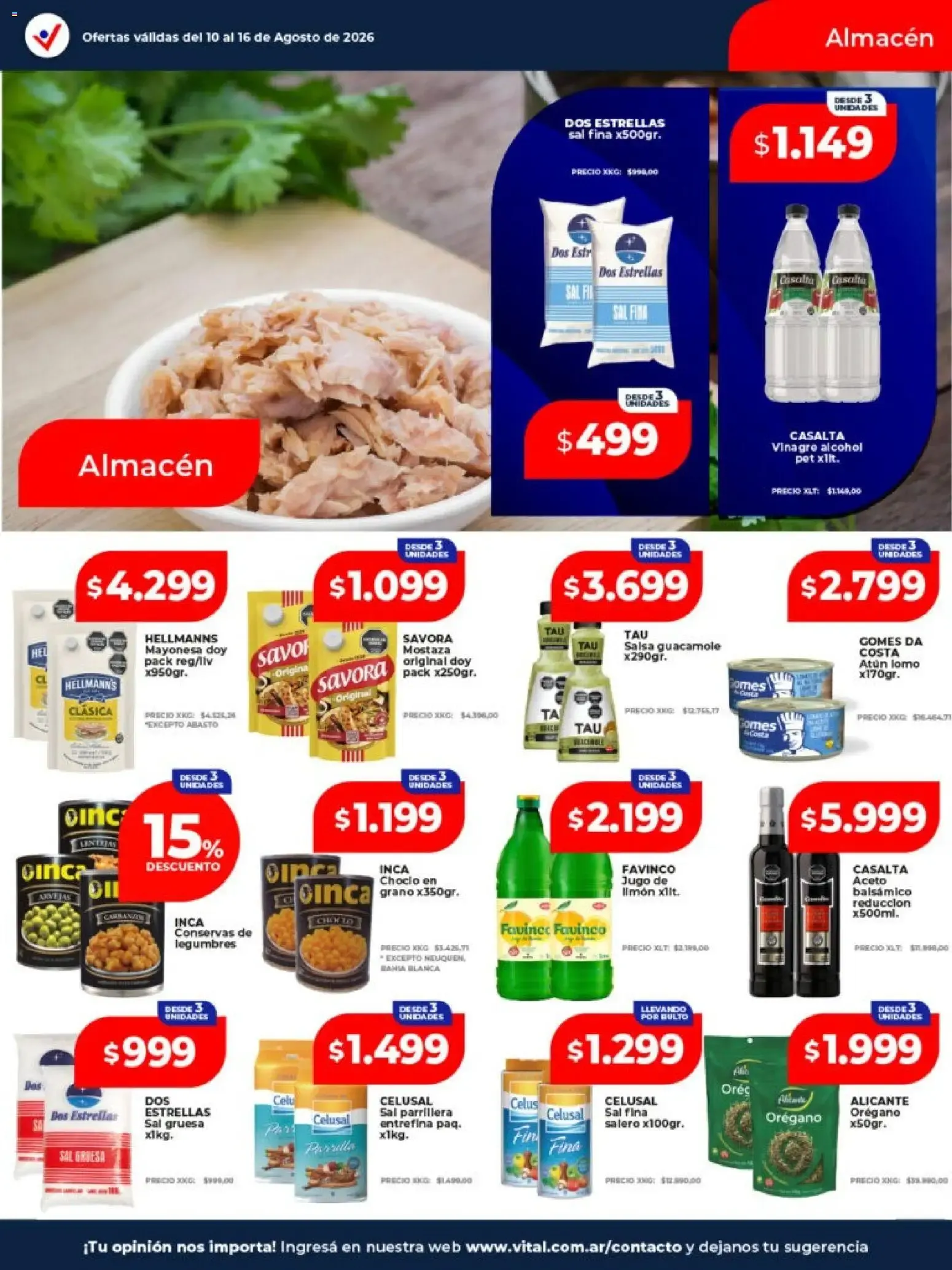 Ofertas de Vital Supermayorista - Ofertas 10 de agosto al 16 de agosto 2026 - Página 17 del catálogo