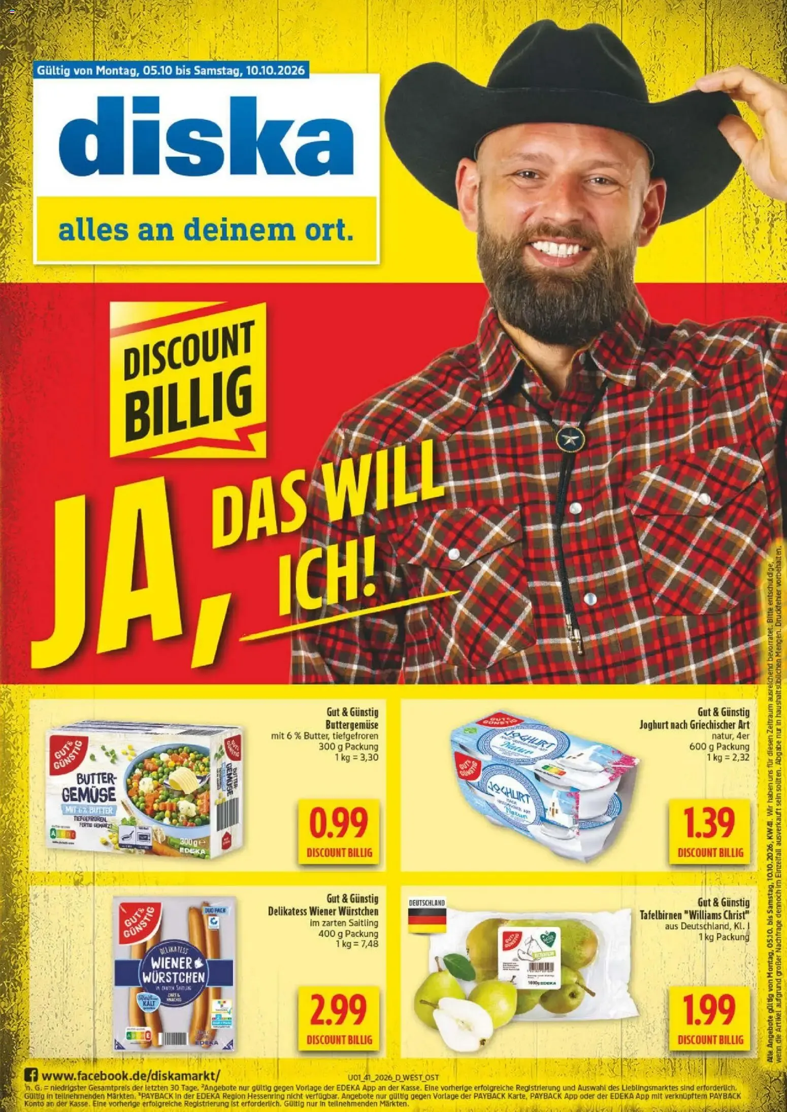 Diska Bayern (ab 05.10.2026) zum Blättern von 5. Oktober bis 10. Oktober 2026 - Prospekt seite 1