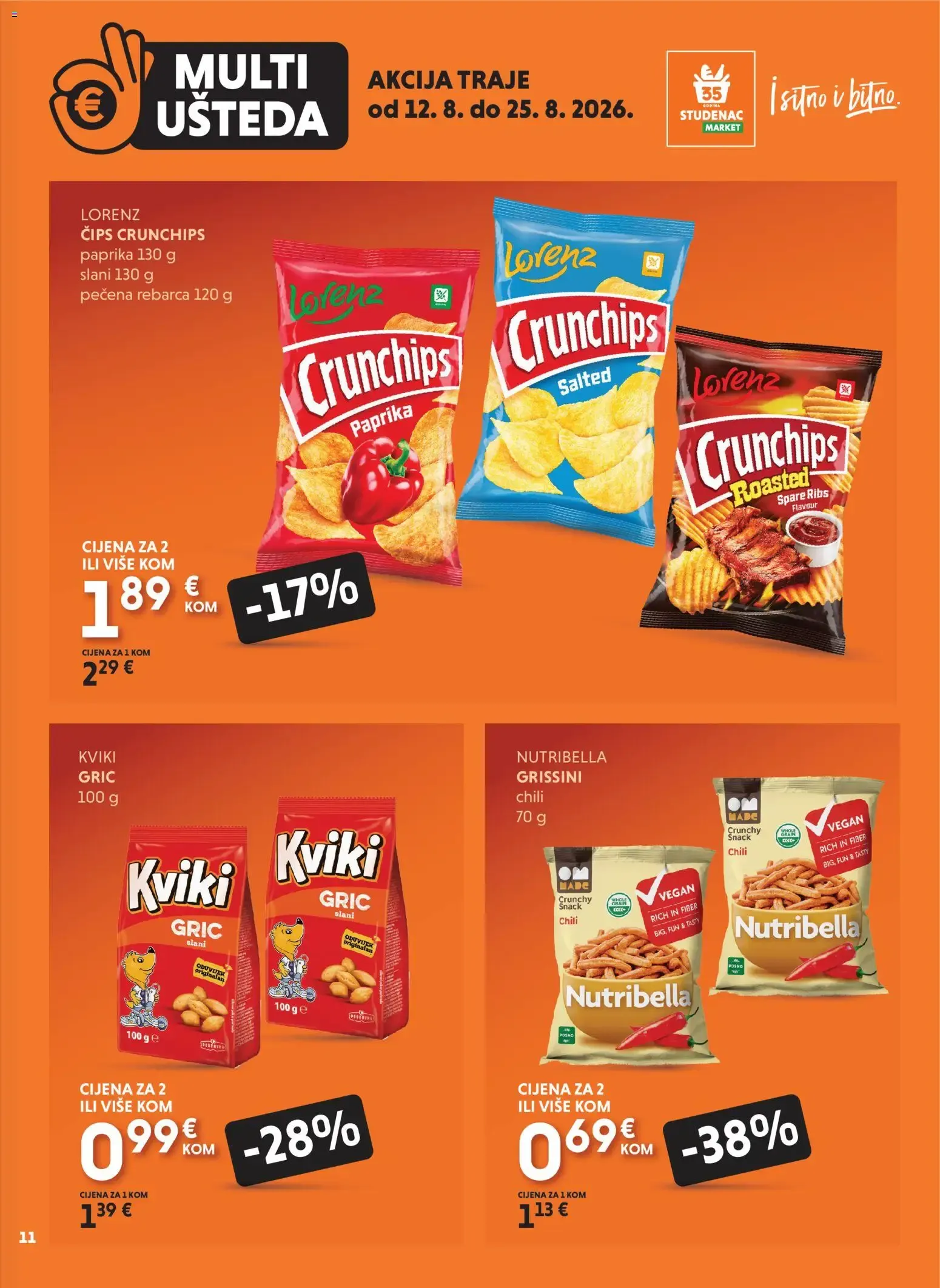 Katalog UZMI VIŠE, PLATI MANJE - MULTI UŠTEDA od 12. kolovoza do 25. kolovoza 2026. - Pregled Stranica 11