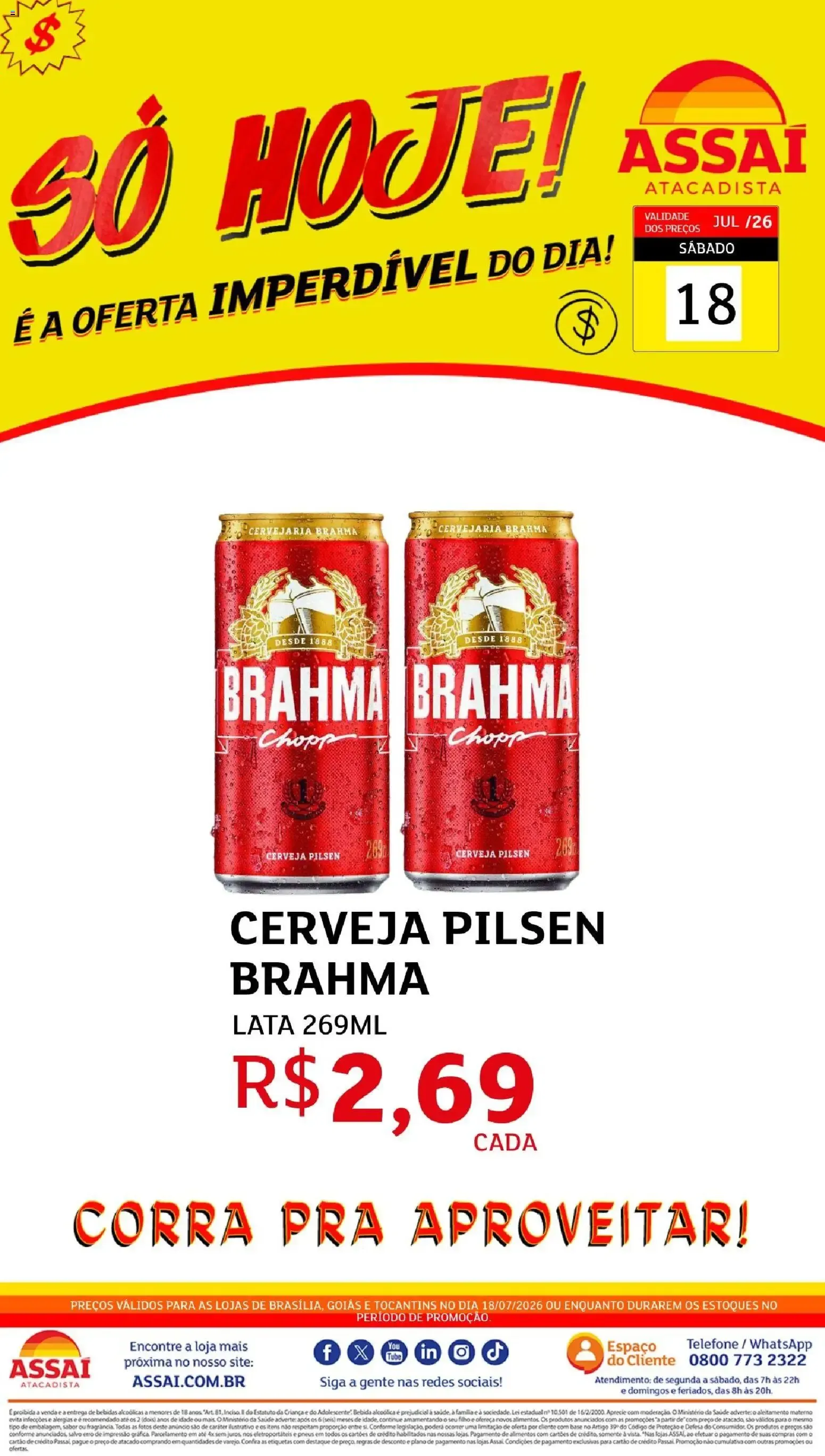 Encarte de Assaí Atacadista ofertas - DF de 18/07/2026 | Promoções Online 18 de julho até 18 de julho 2026 - Pagina 1