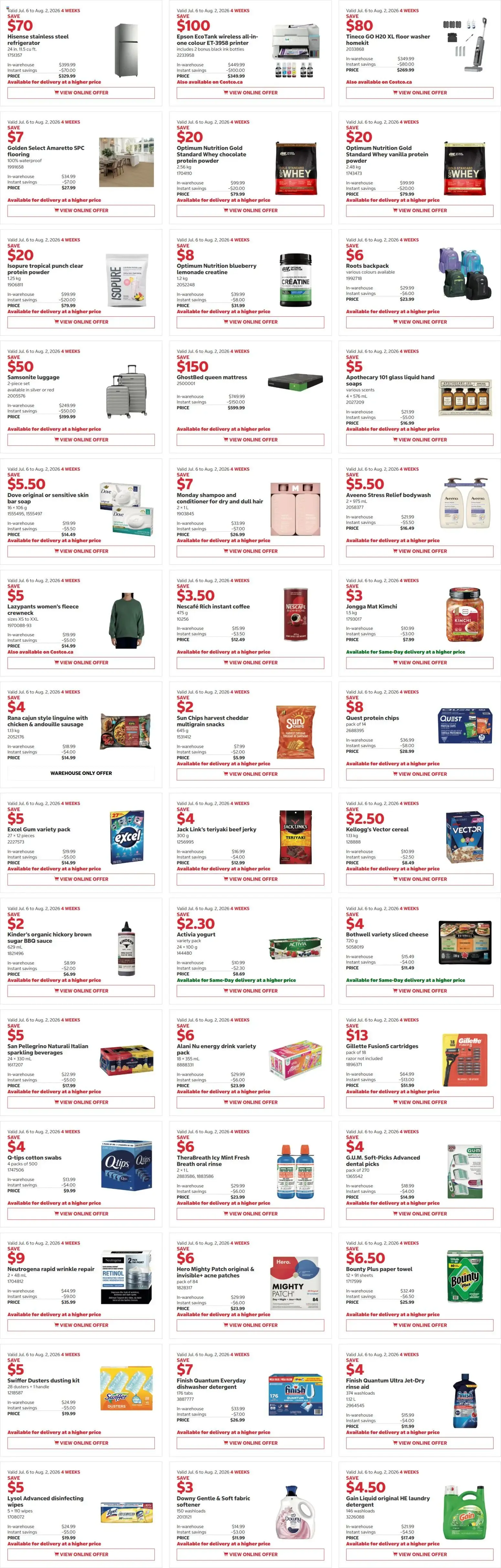Costco weekly flyer from Jul 6, 2026 > weekly specials & deals from July 6 to August 2 2026 - flyer page 3