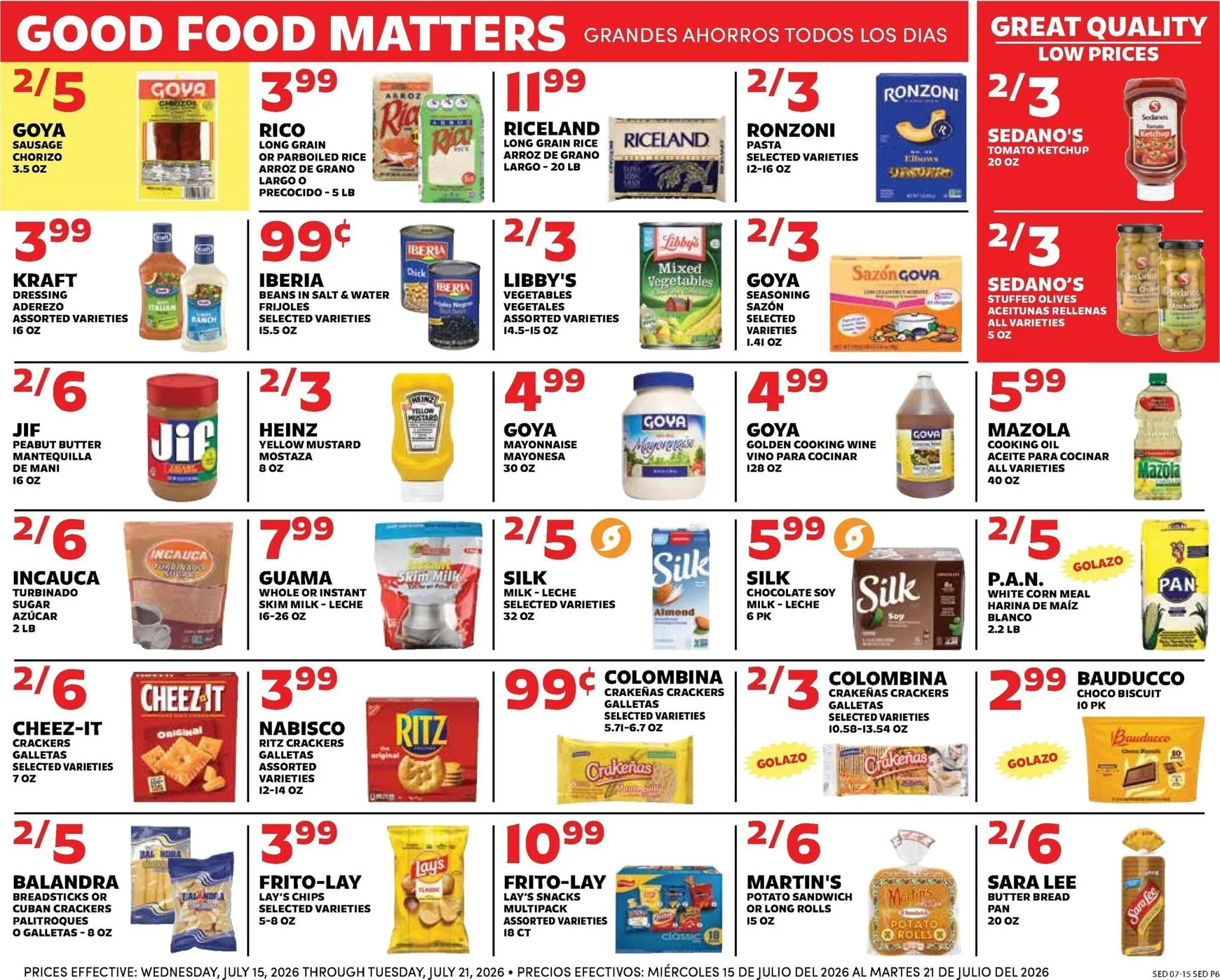 Weekly ad Current Sedano's leaflet valid from Wednesday 07/15/2026 to Tuesday 07/21/2026 from July 15 to July 21 2026 - Page 6