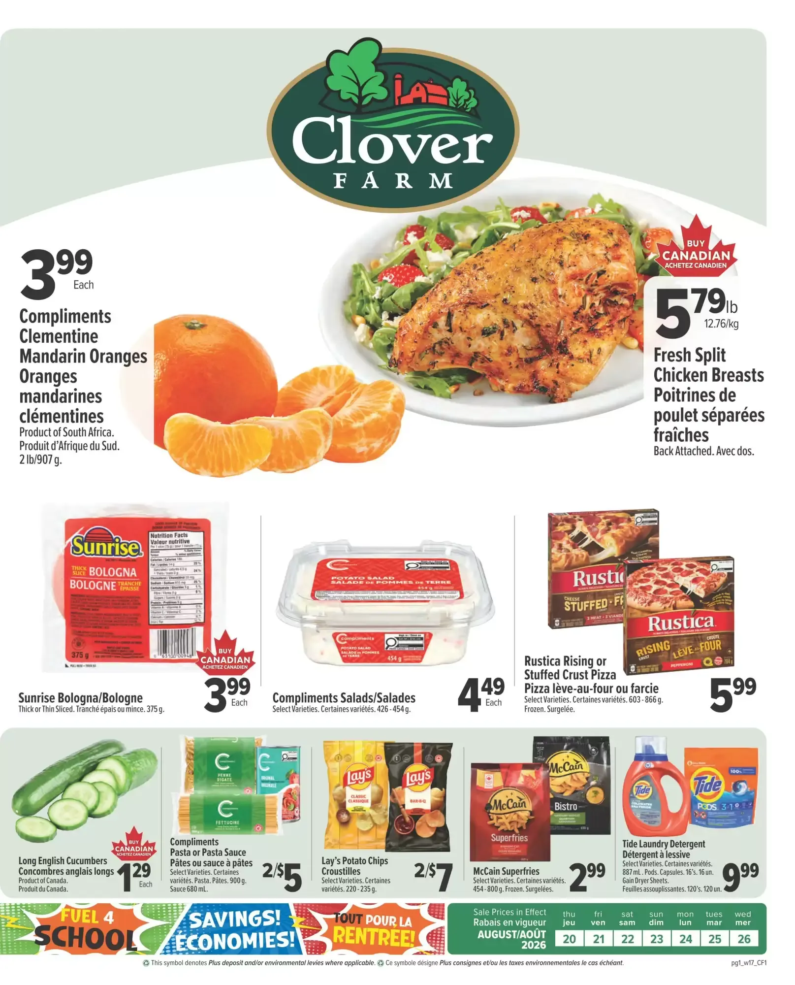 Clover Farm flyer week 34 from August 20 to August 26 2026 - flyer page 1