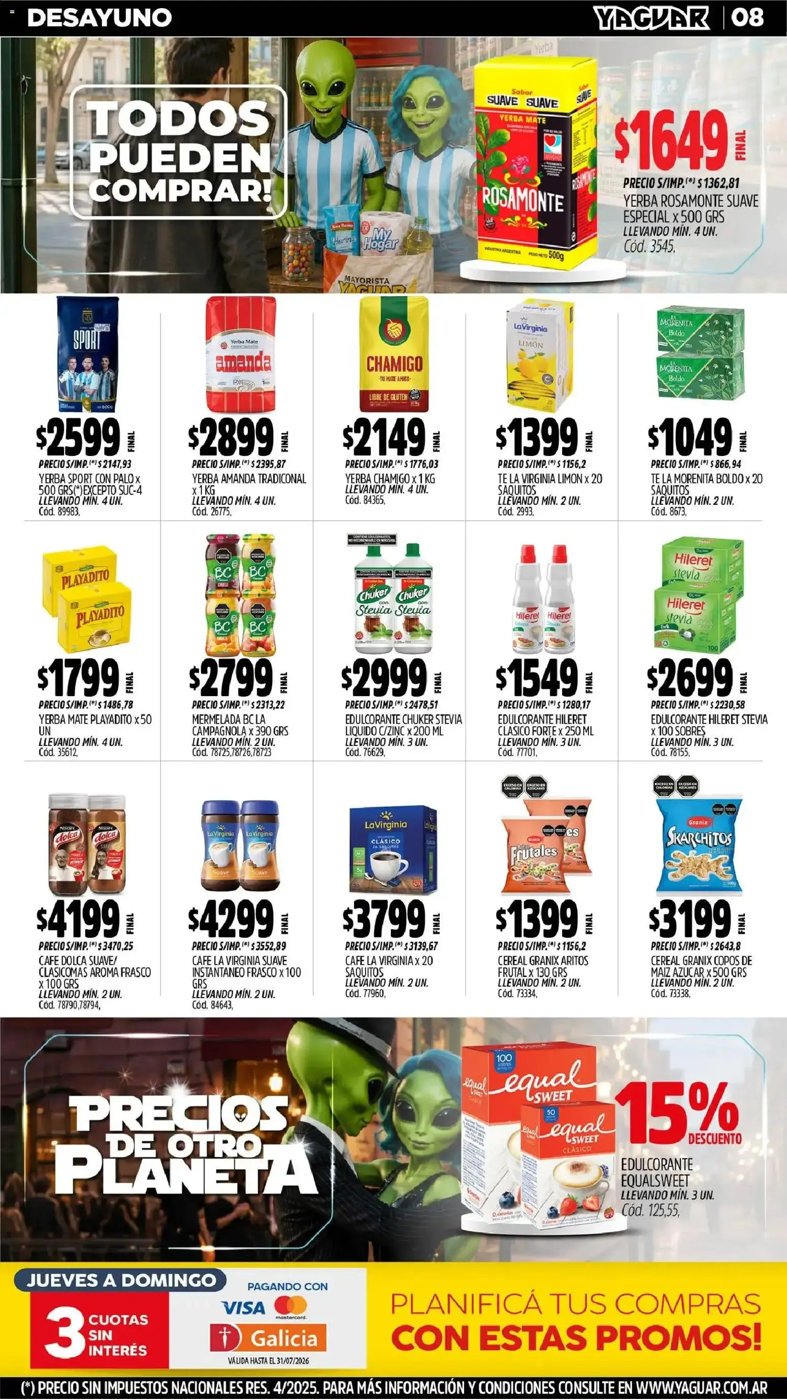 Ofertas de Mayorista Yaguar - Precios de Otro Planeta 29 de junio al 5 de julio 2026 - Página 9 del catálogo