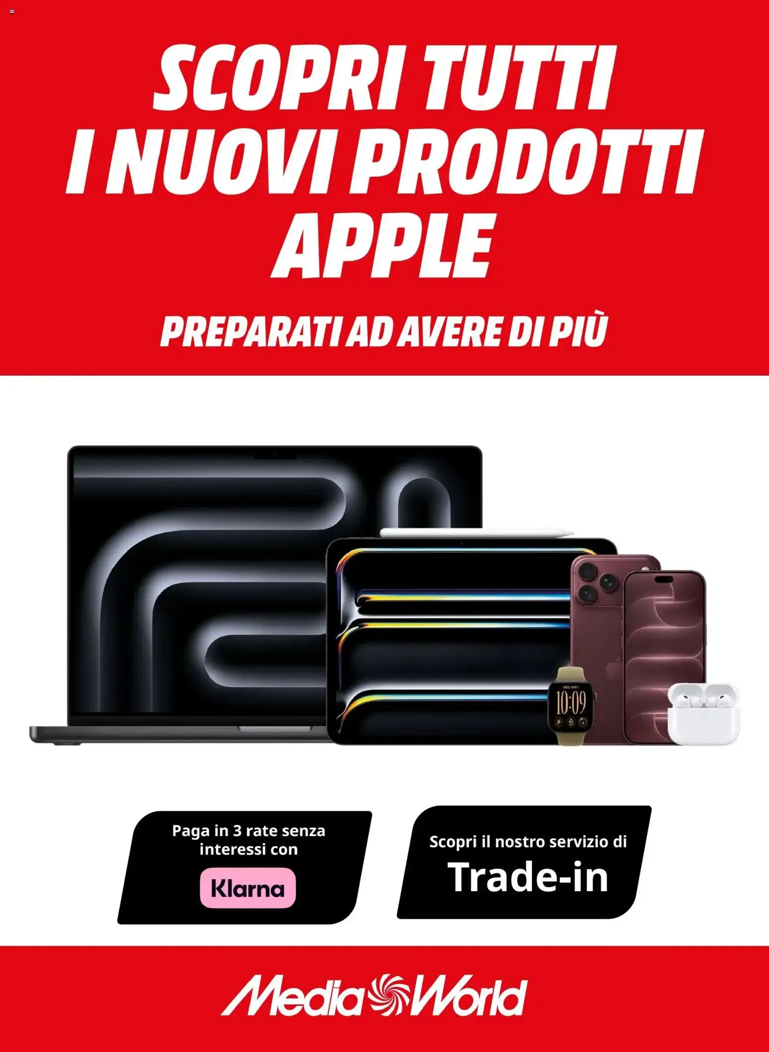 MediaWorld - Scopri tutti i nuovi prodotti Apple da 18 settembre a 15 ottobre di 2026 - Pagina del volantino 1
