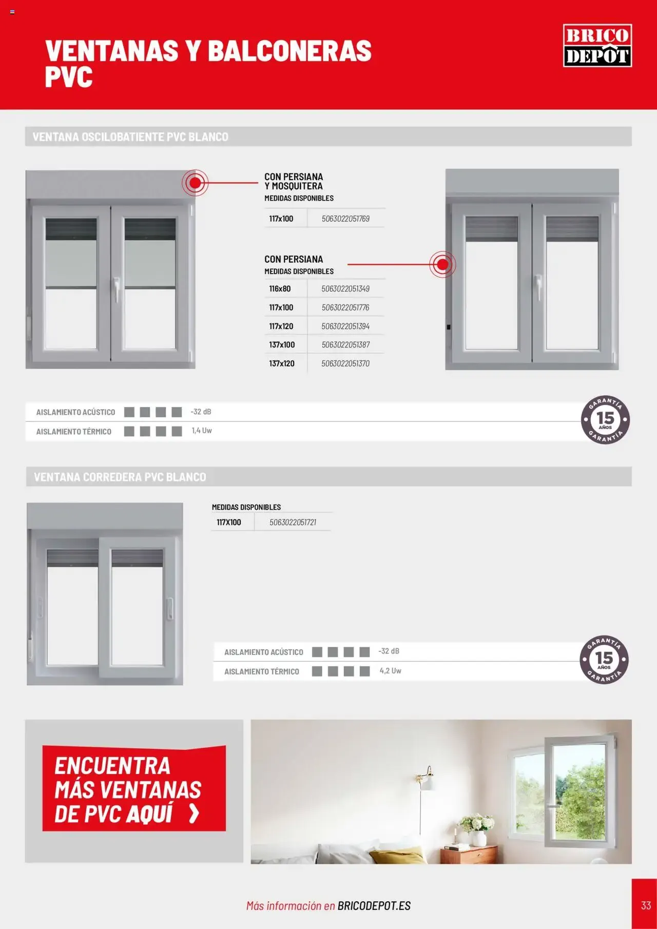 Catálogo de Brico Depôt Catálogo Puertas y Ventanas 2025 23 de julio al 30 de junio 2026 - Página 33