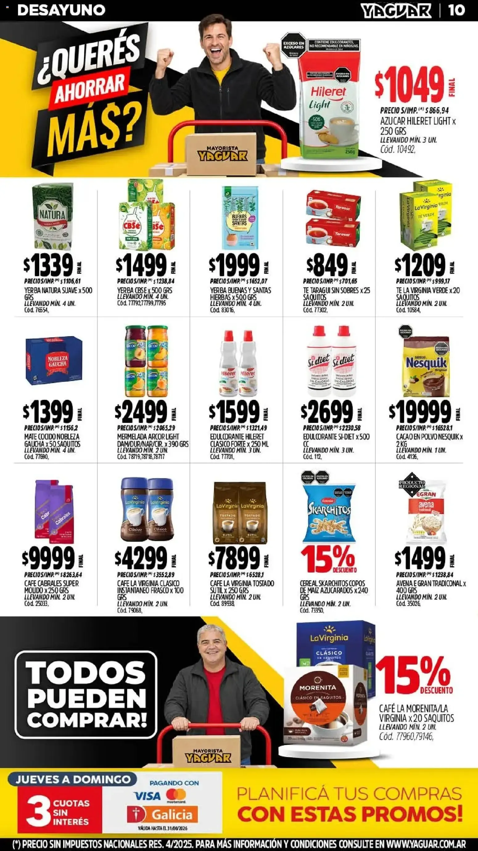Ofertas de Mayorista Yaguar Agosto Rinde Más! 24 de agosto al 30 de agosto 2026 - Página 10 del catálogo