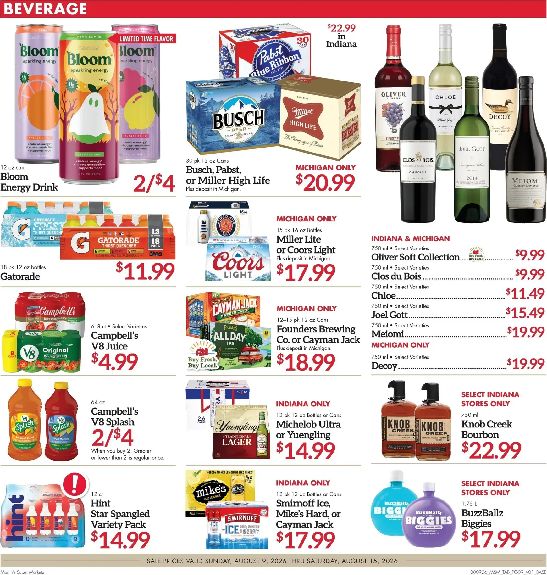 Weekly ad Current Martin's Super Markets leaflet valid from Sunday 08/09/2026 to Saturday 08/15/2026 from August 9 to August 15 2026 - Page 9