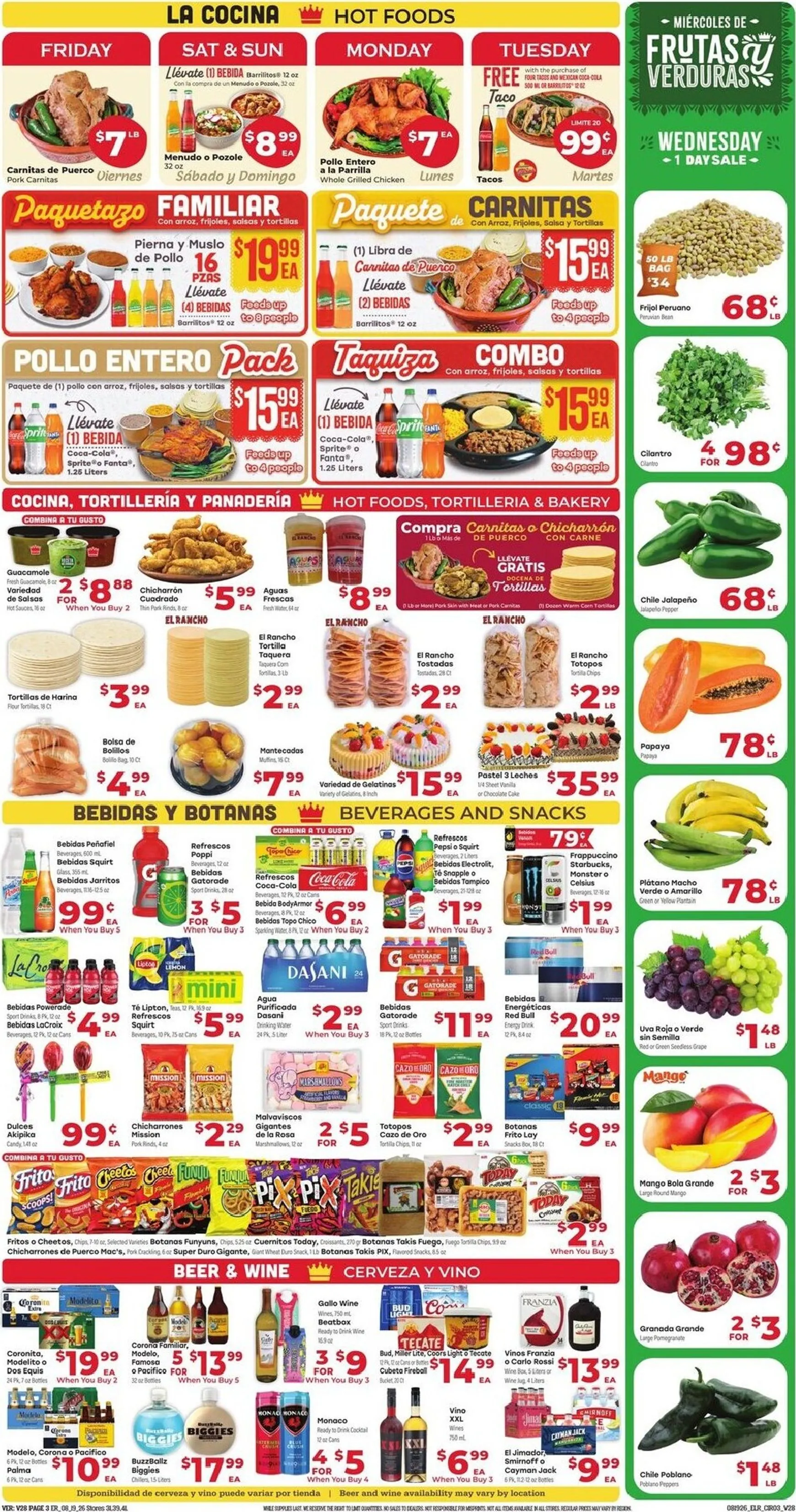 Weekly promotion El Rancho - Los Favoritos del Verano spanning from August 19 to August 25 2026 - Page 3 for Catalogue 365