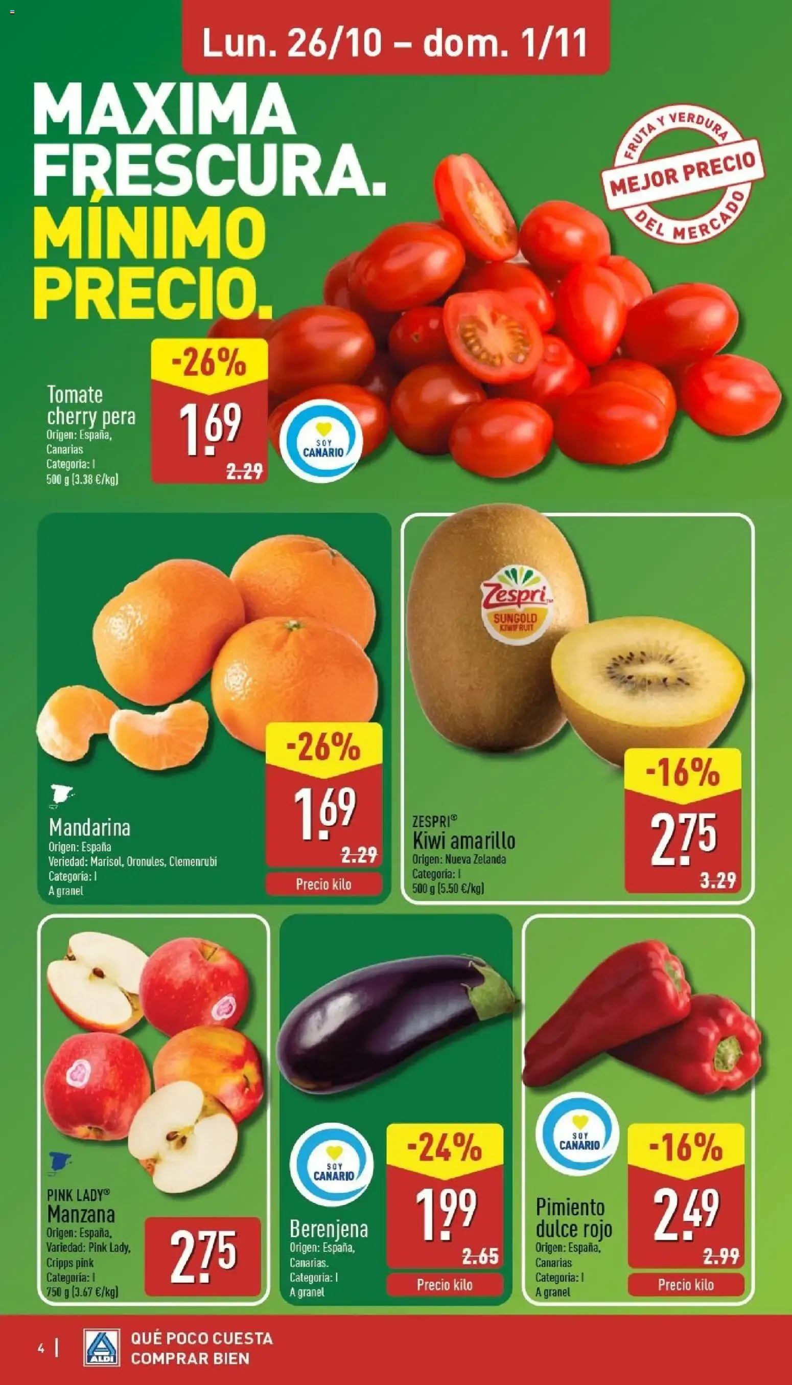 Catálogo de Aldi: El súper que más baja los precios de los frescos 26 de octubre al 1 de noviembre 2026 - Página 4