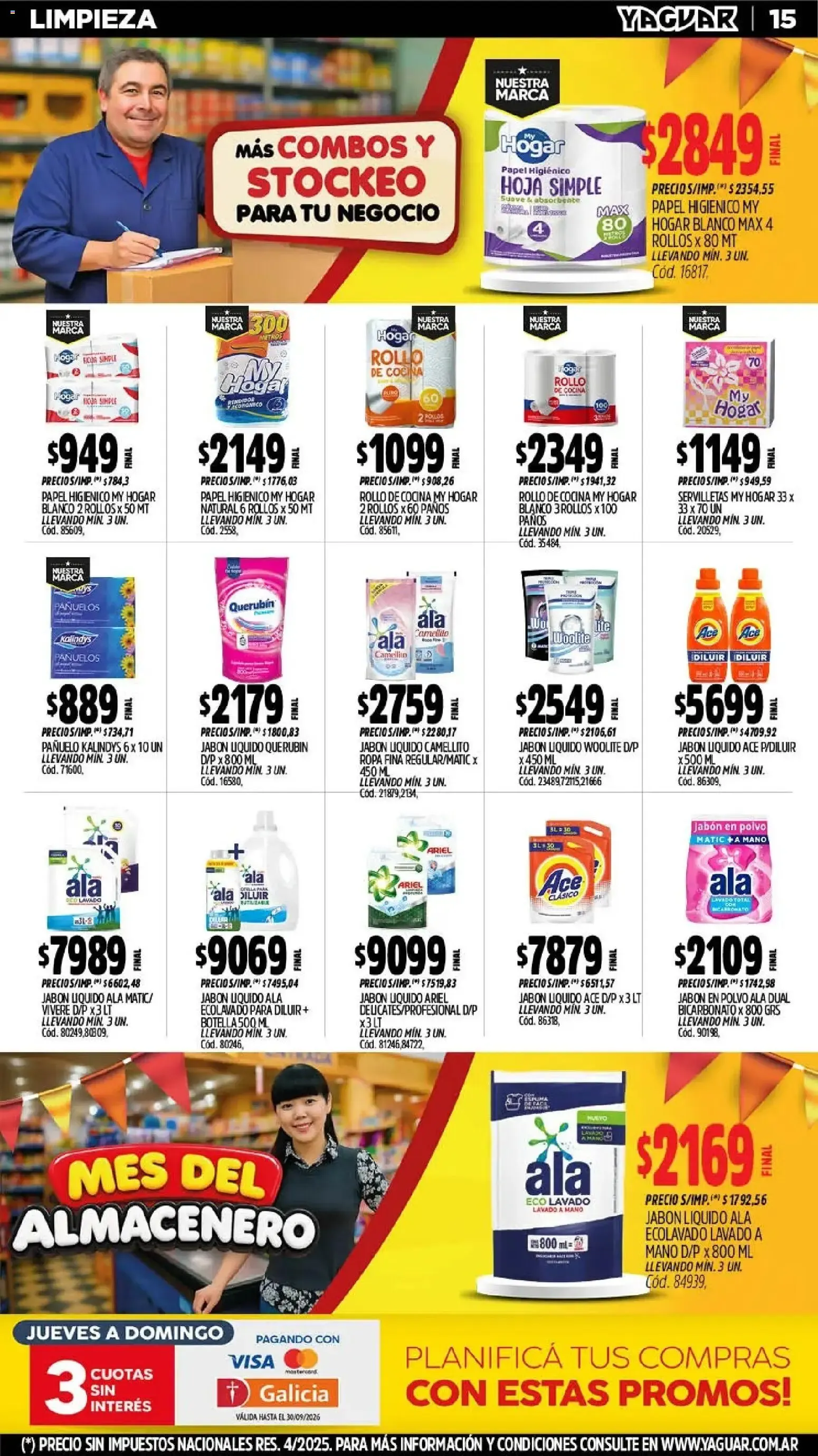 Ofertas de Mayorista Yaguar - Mes del Almacenero 21 de septiembre al 26 de septiembre 2026 - Página 15 del catálogo