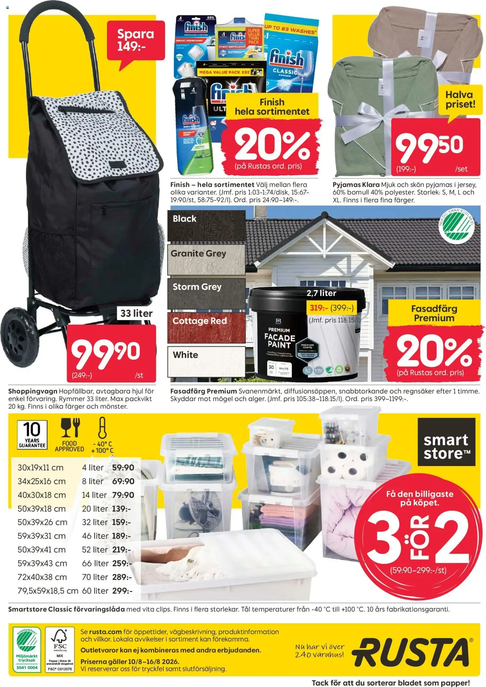 Rusta erbjudanden från 10/08/2026 - 16/08/2026 > Reklamblad nuvarande rabatter från 10 augusti till 16 augusti 2026 - Reklamblad sidor 16