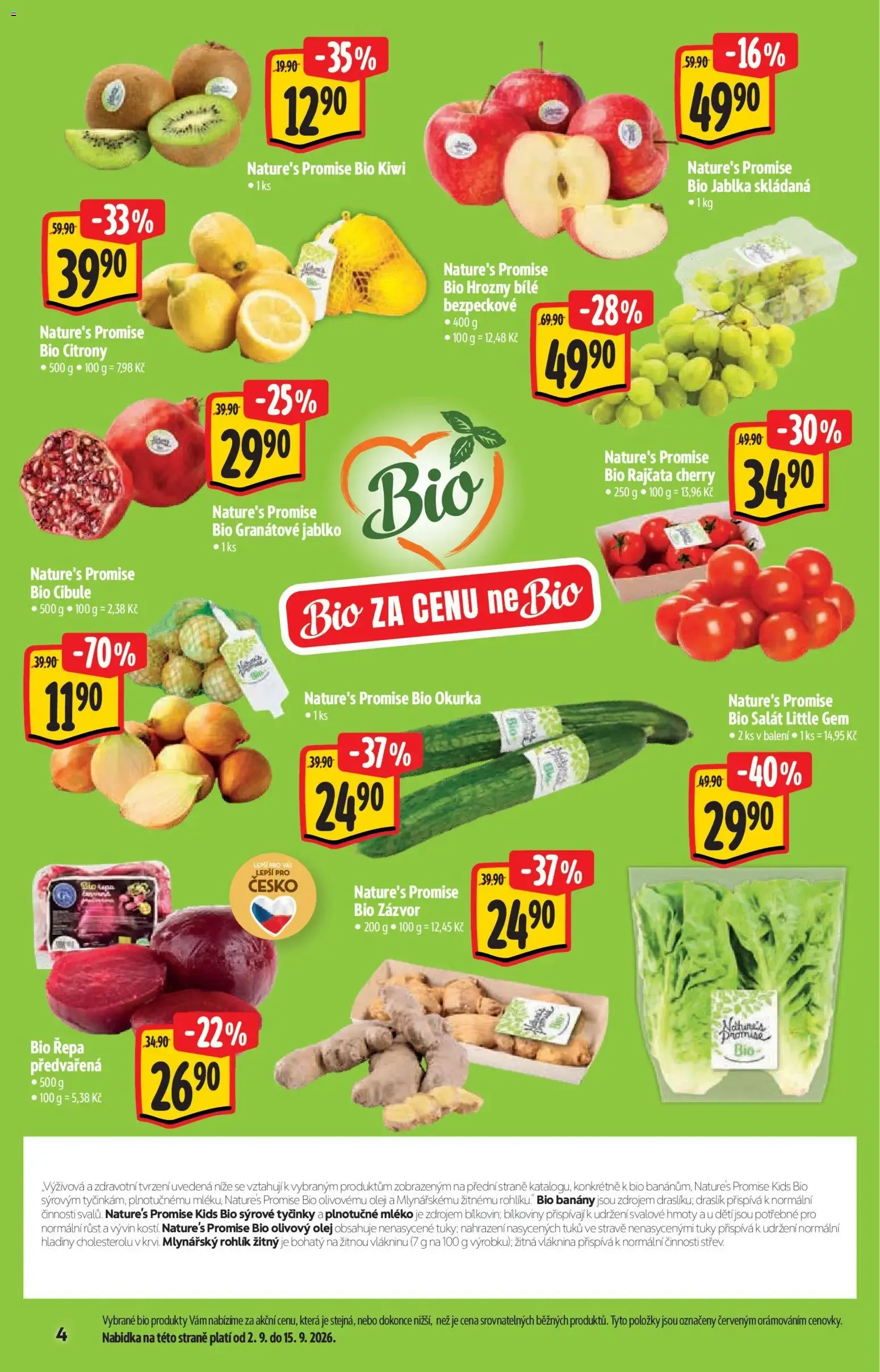 Albert katalog - Supermarket - Bio od 02.09.2026 - Akční leták - 2. září 29. září 2026 - Page 4