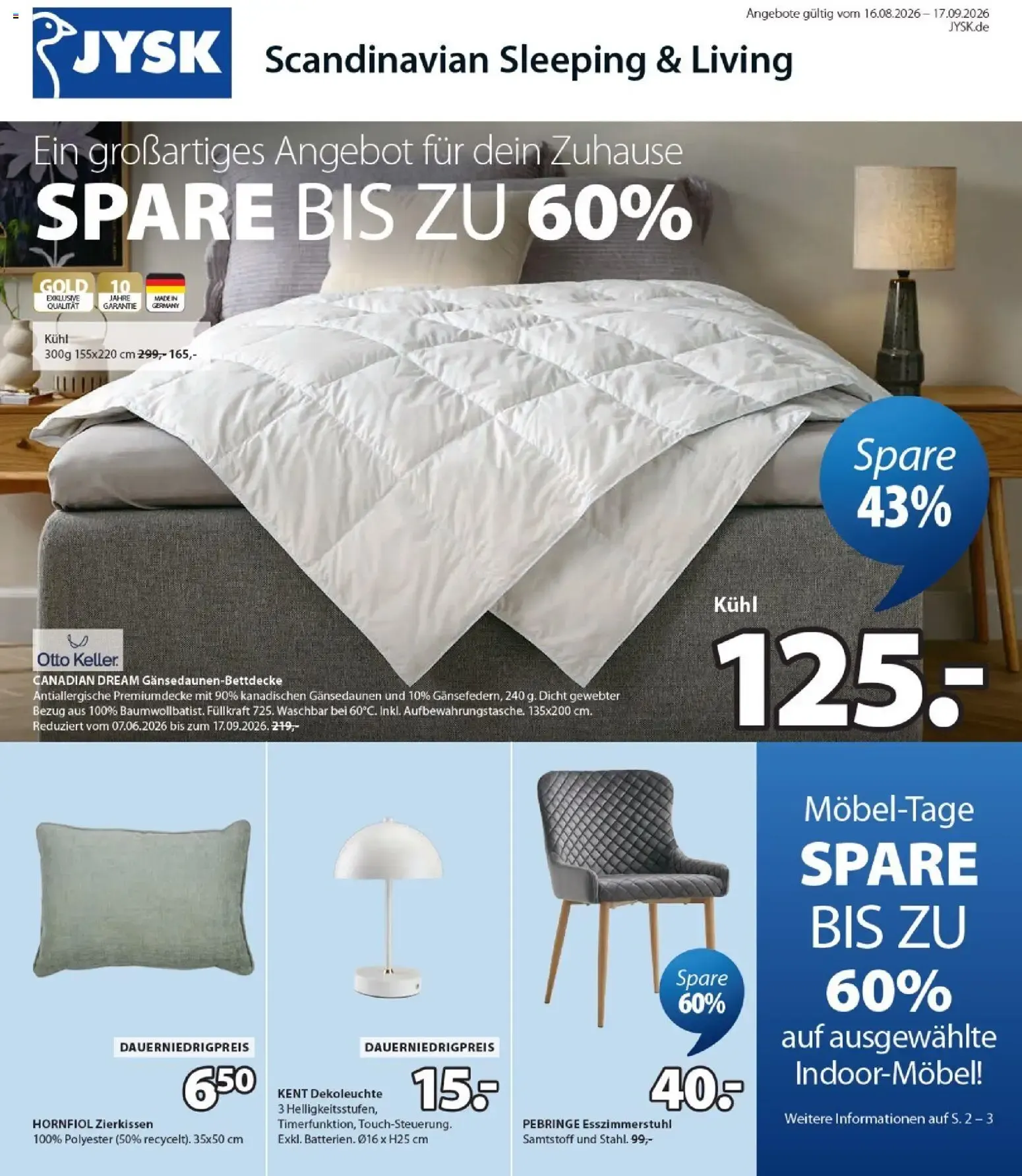 JYSK: Días de Muebles y Hogar - Ahorra hasta un 60%