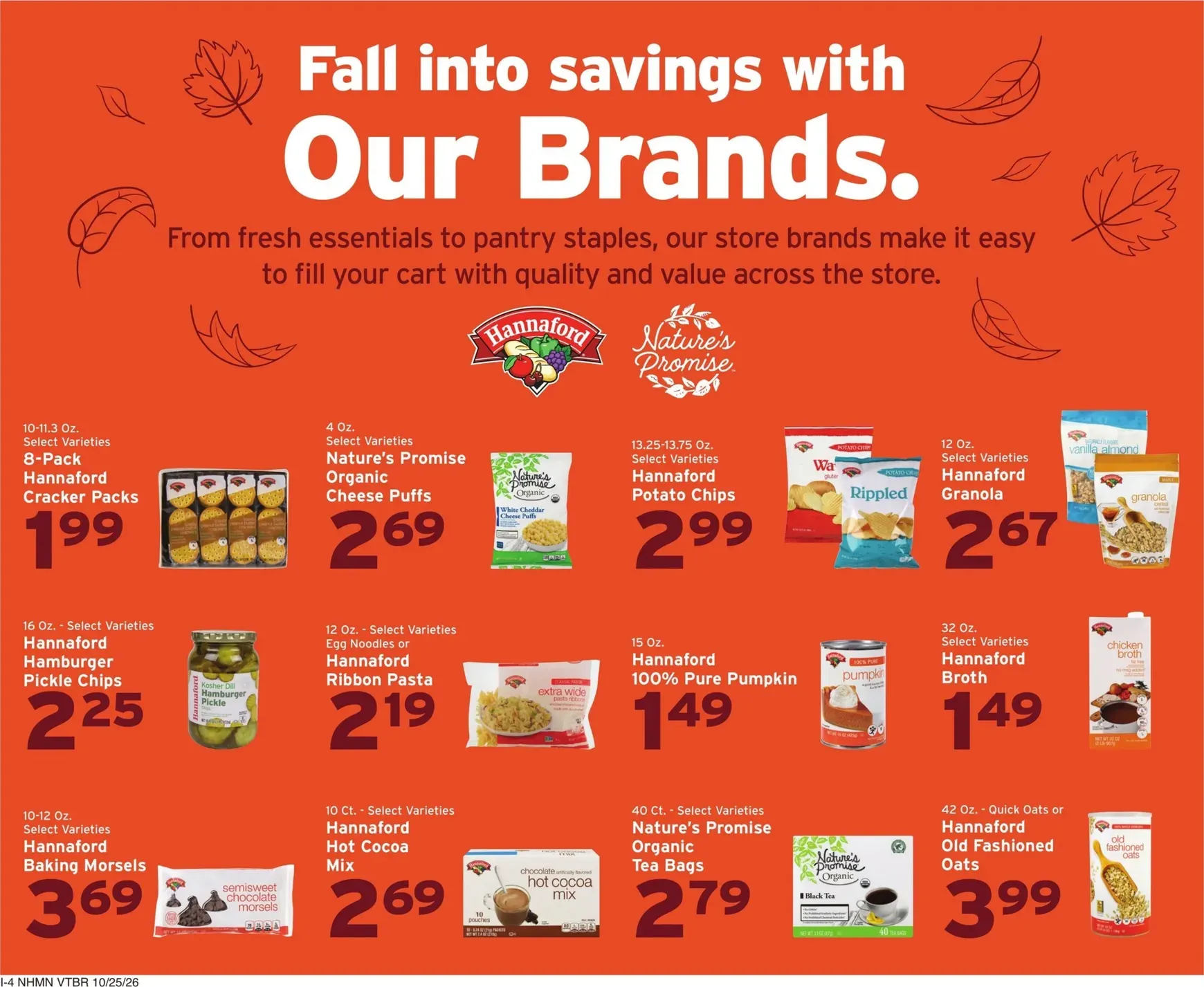 Weekly ad Hannaford Value that adds up. Fall into great prices. from October 25 to October 31 2026 - Page 12