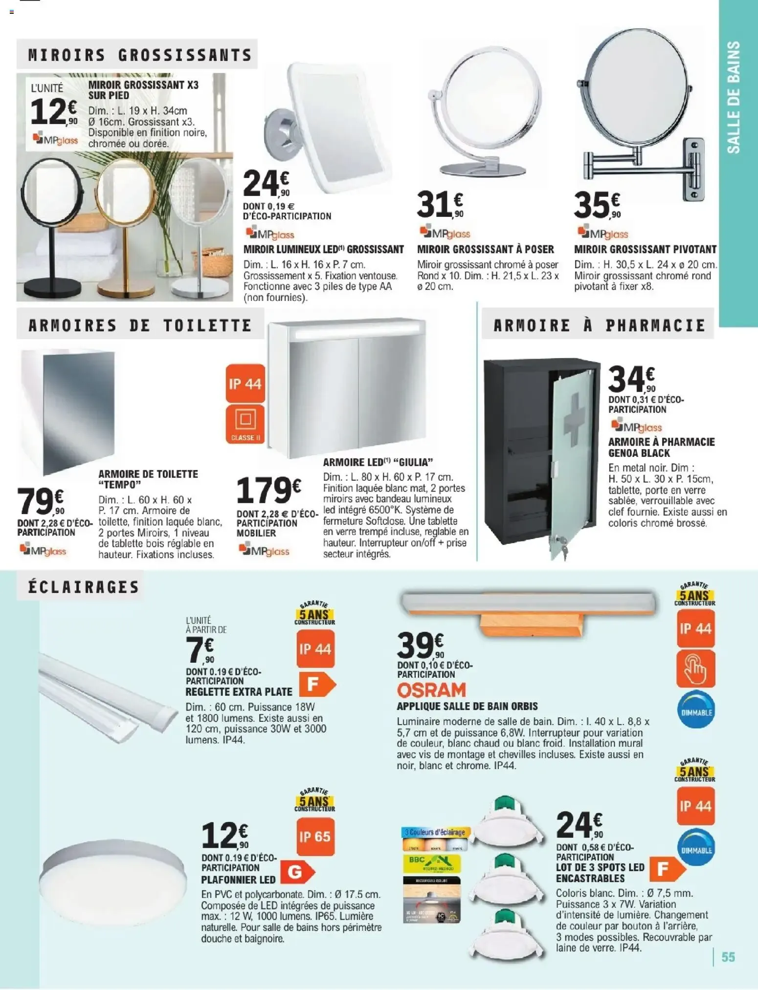 Brico E.Leclerc - Guide aménagement intérieur à partir du 06/01/2026 - promo en ligne du 6 janvier au 7 février 2026 - Catalogue page 55