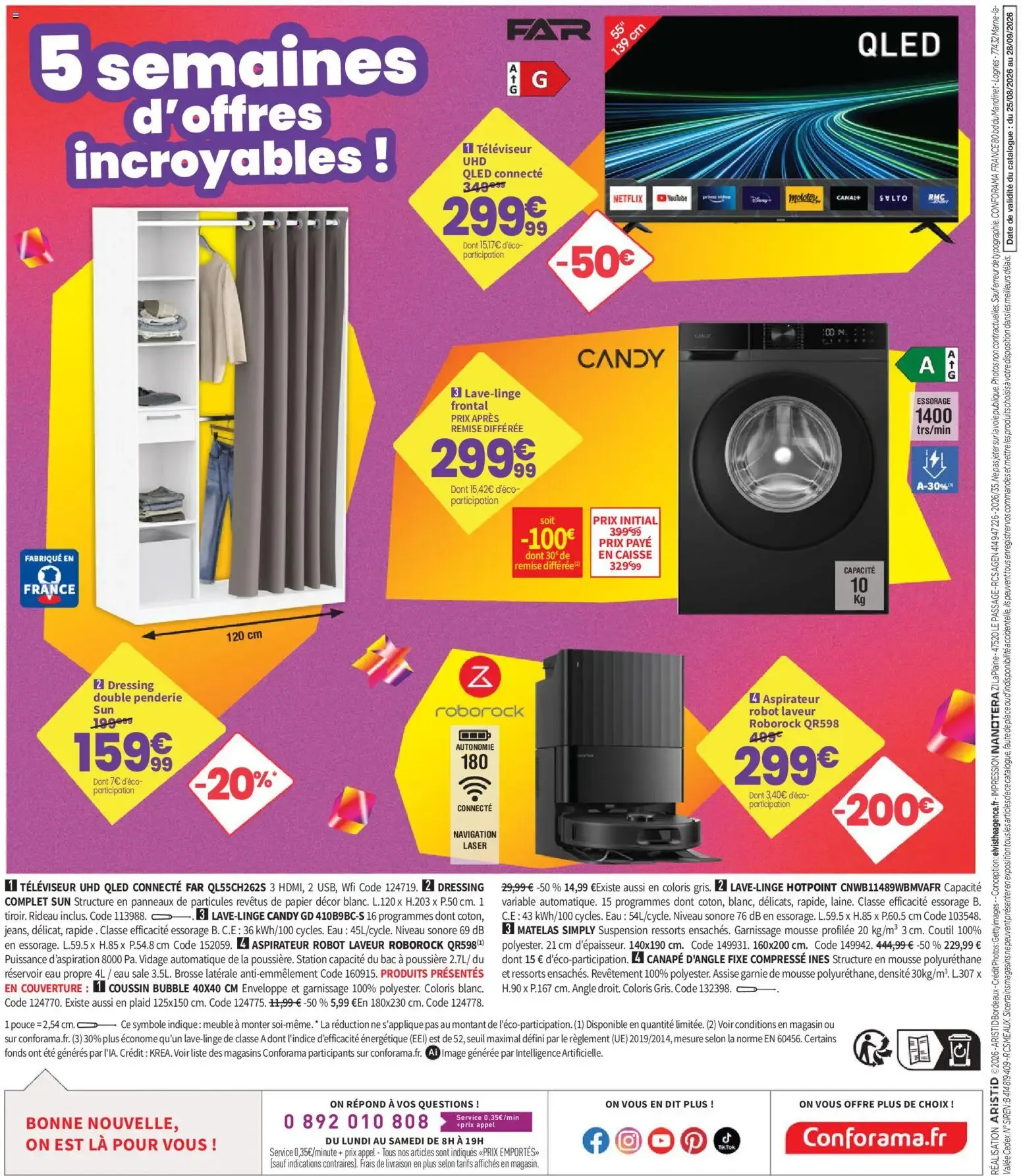 Conforama catalogue à partir du 25/08/2026 - promo en ligne du 25 août au 28 septembre 2026 - Catalogue page 44