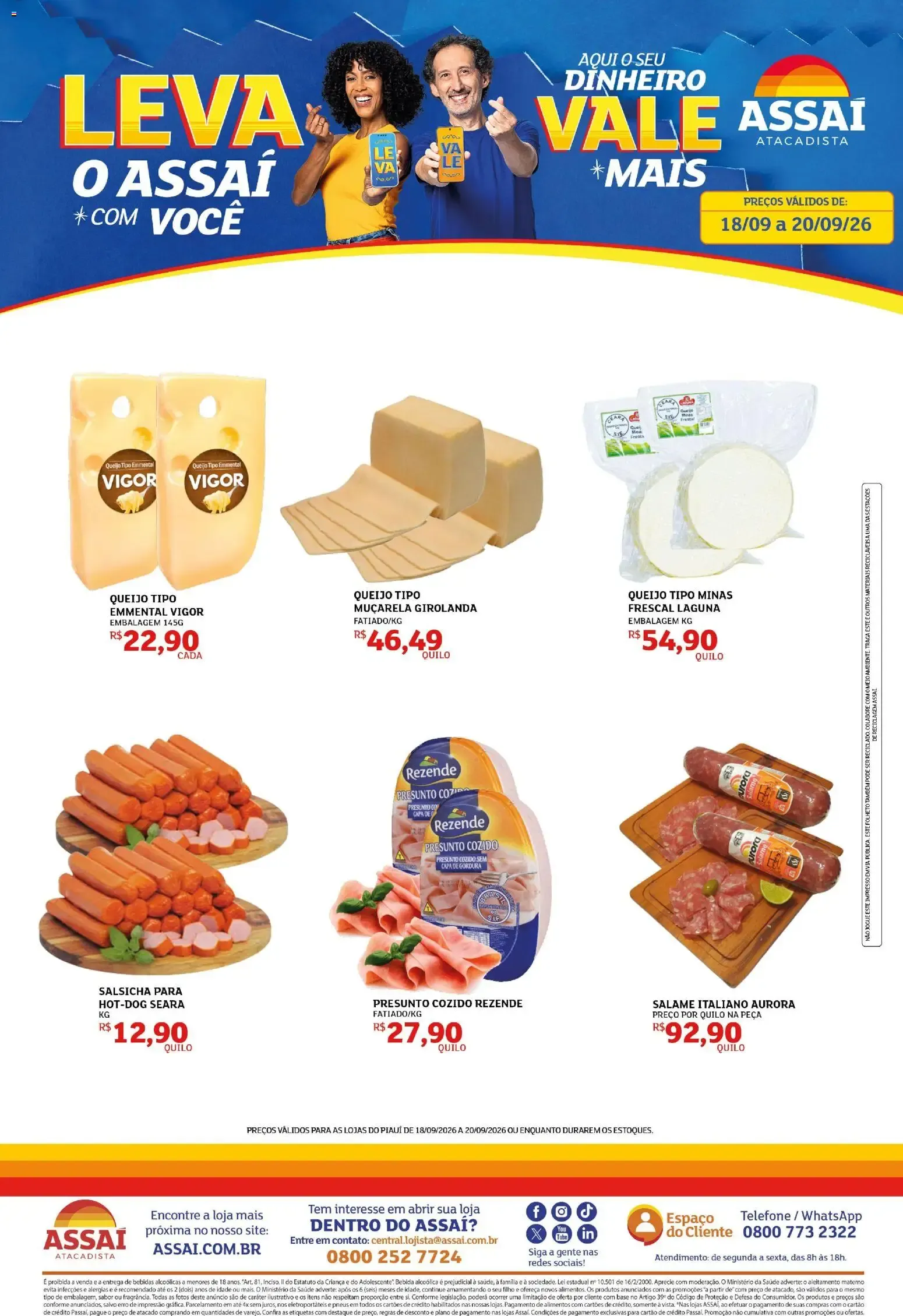 Encarte de Assaí Atacadista ofertas - PI de 18/09/2026 | Promoções Online 18 de setembro até 20 de setembro 2026 - Pagina 1