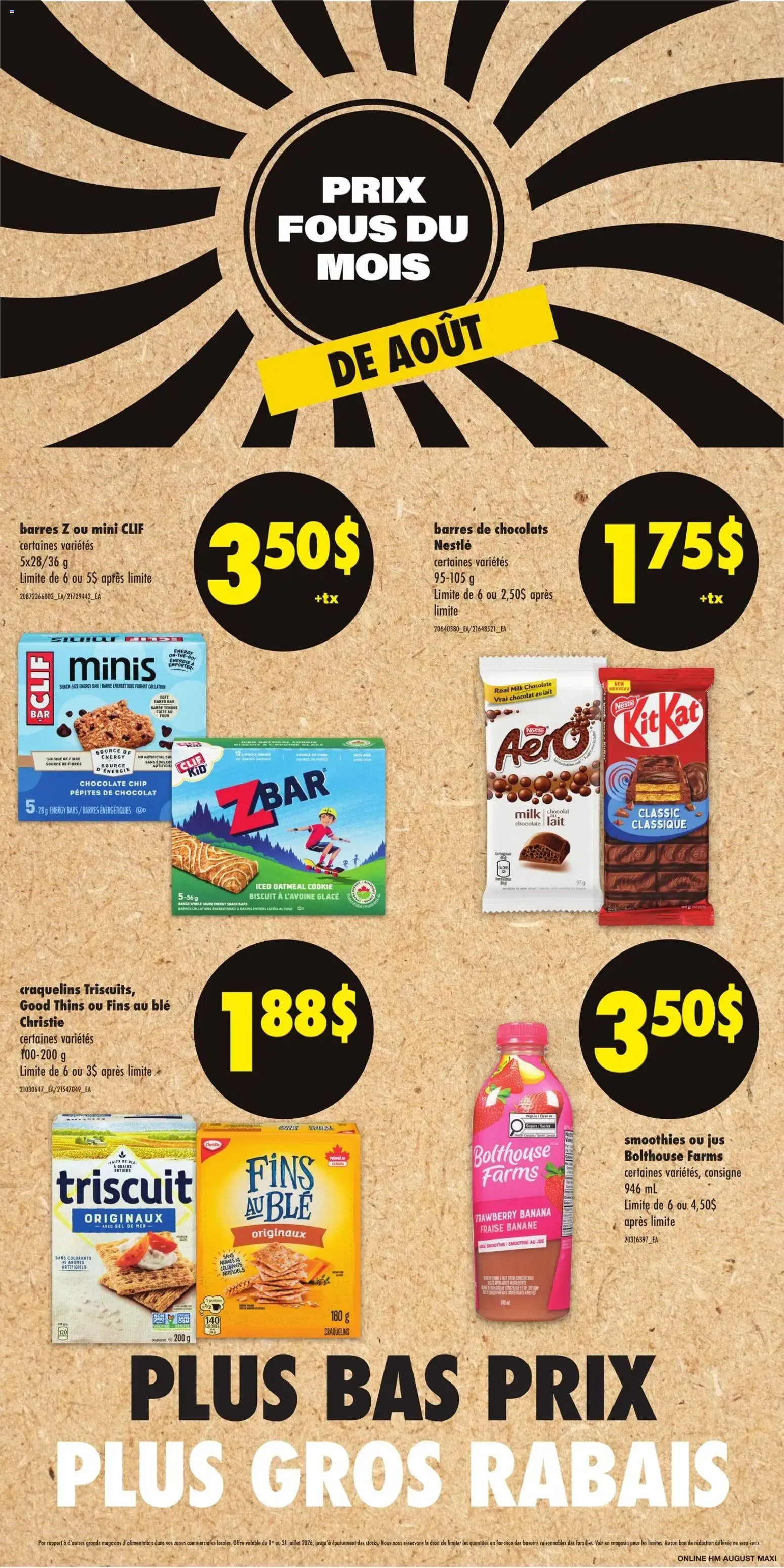 Maxi weekly flyer / circulaire from Aug 20, 2026 > weekly specials & deals from August 20 to August 26 2026 - flyer page 3