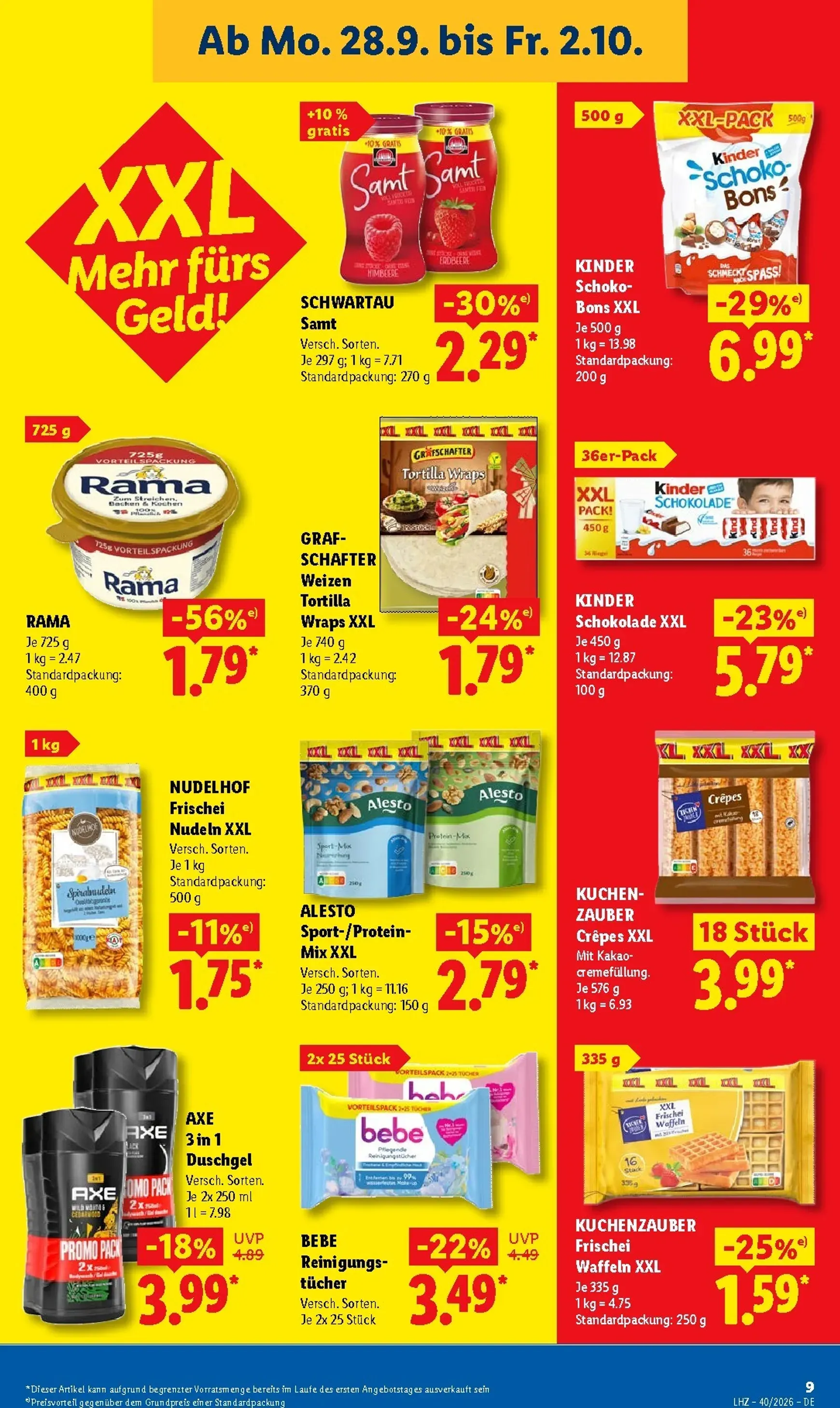 Lidl Prospekt nächste Woche – von Montag 28.09.2026 bis Freitag 02.10.2026 von 28. September bis 2. Oktober 2026 - Prospekt seite 16