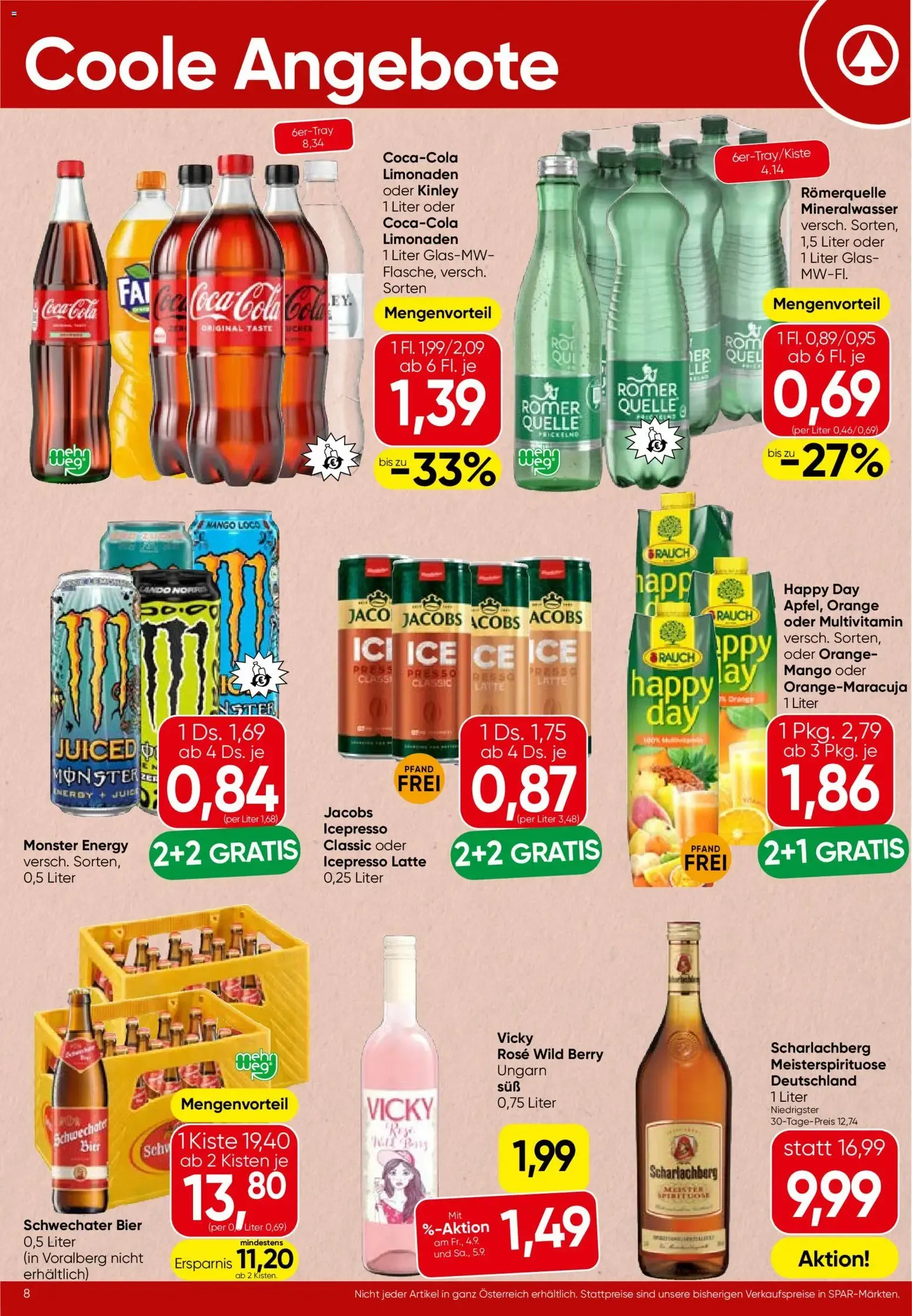 Spar - Flugblatt (03.09.2026) - Angebote und Prospekt von 3. September bis 9. September 2026 - Flugblätt seite 8