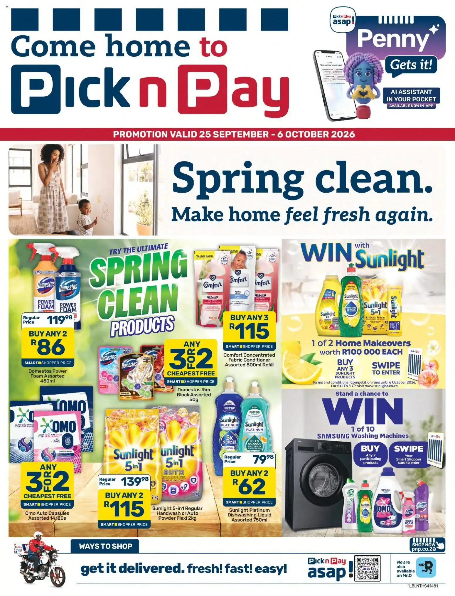 Pick n Pay Spring Cleaning Specials (25/09/2026 - 06/10/2026) Online from 25 September to 6 October 2026 - Catalogue Page 1