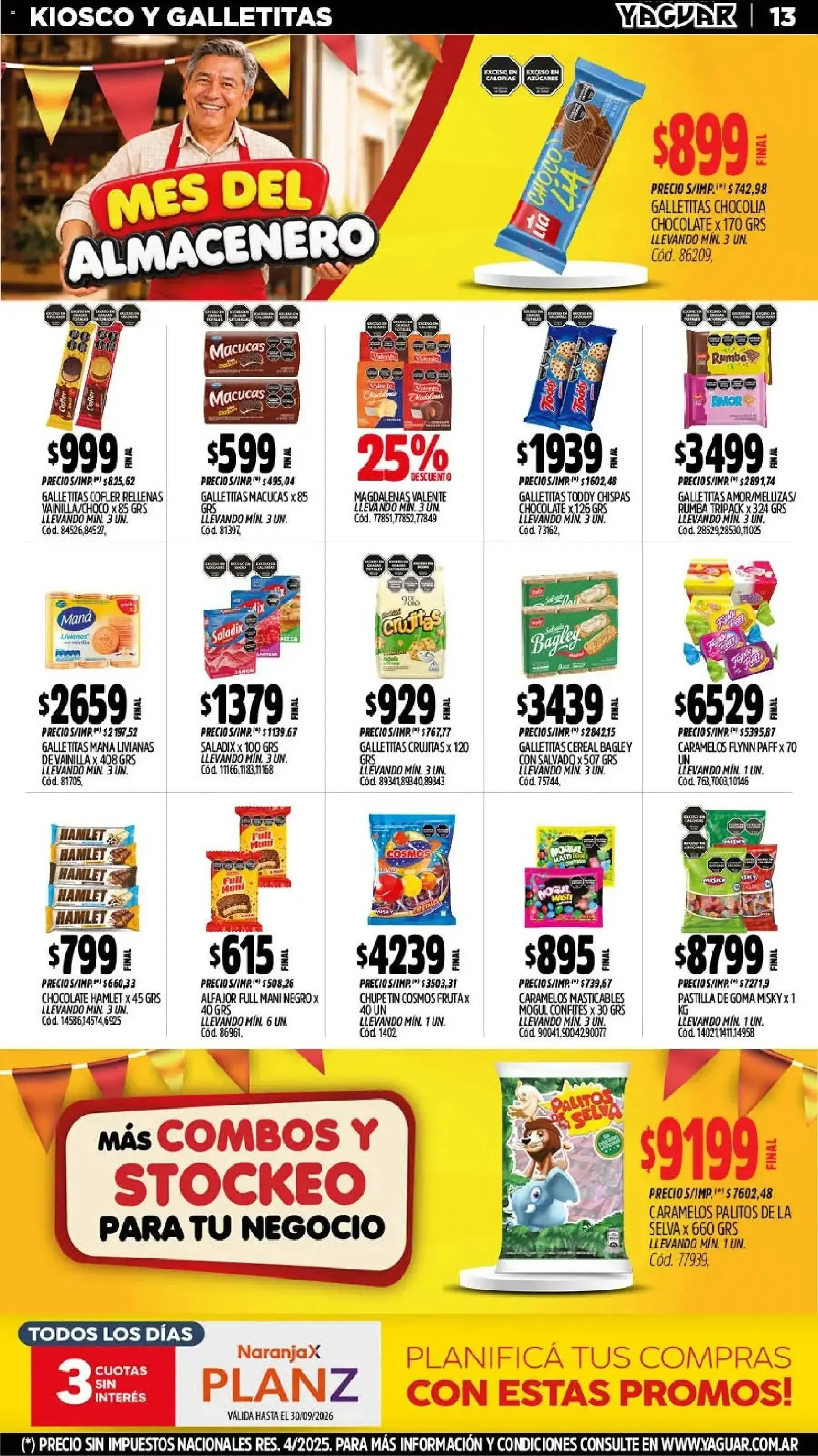 Ofertas de Mayorista Yaguar - Mes del Almacenero - P. Chacabuco 21 de septiembre al 27 de septiembre 2026 - Página 13 del catálogo
