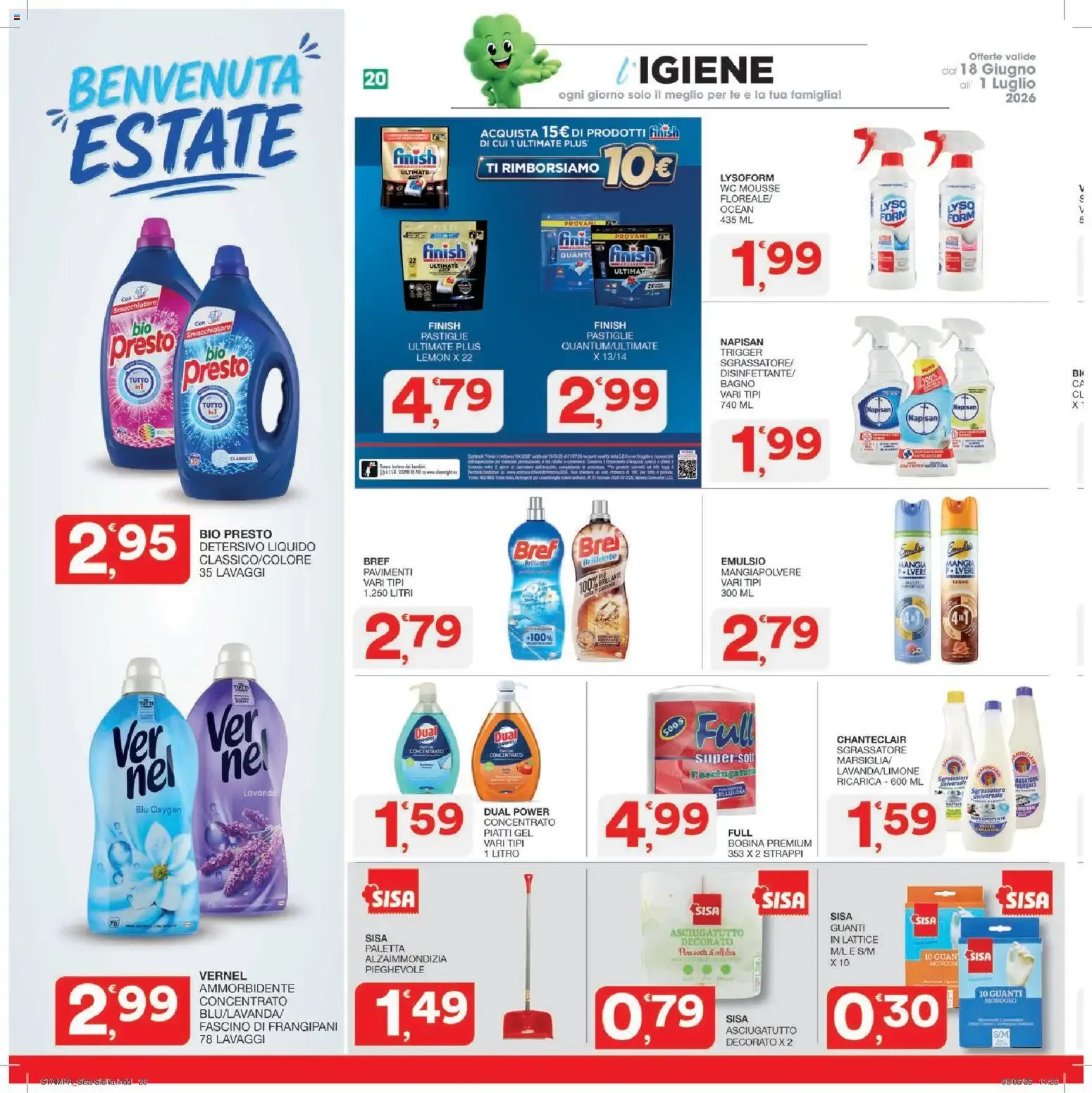 SISA - Offerte valide dal 18 Giugno all' 1 Luglio 2026 da 18 giugno a 1 luglio di 2026 - Pagina del volantino 20