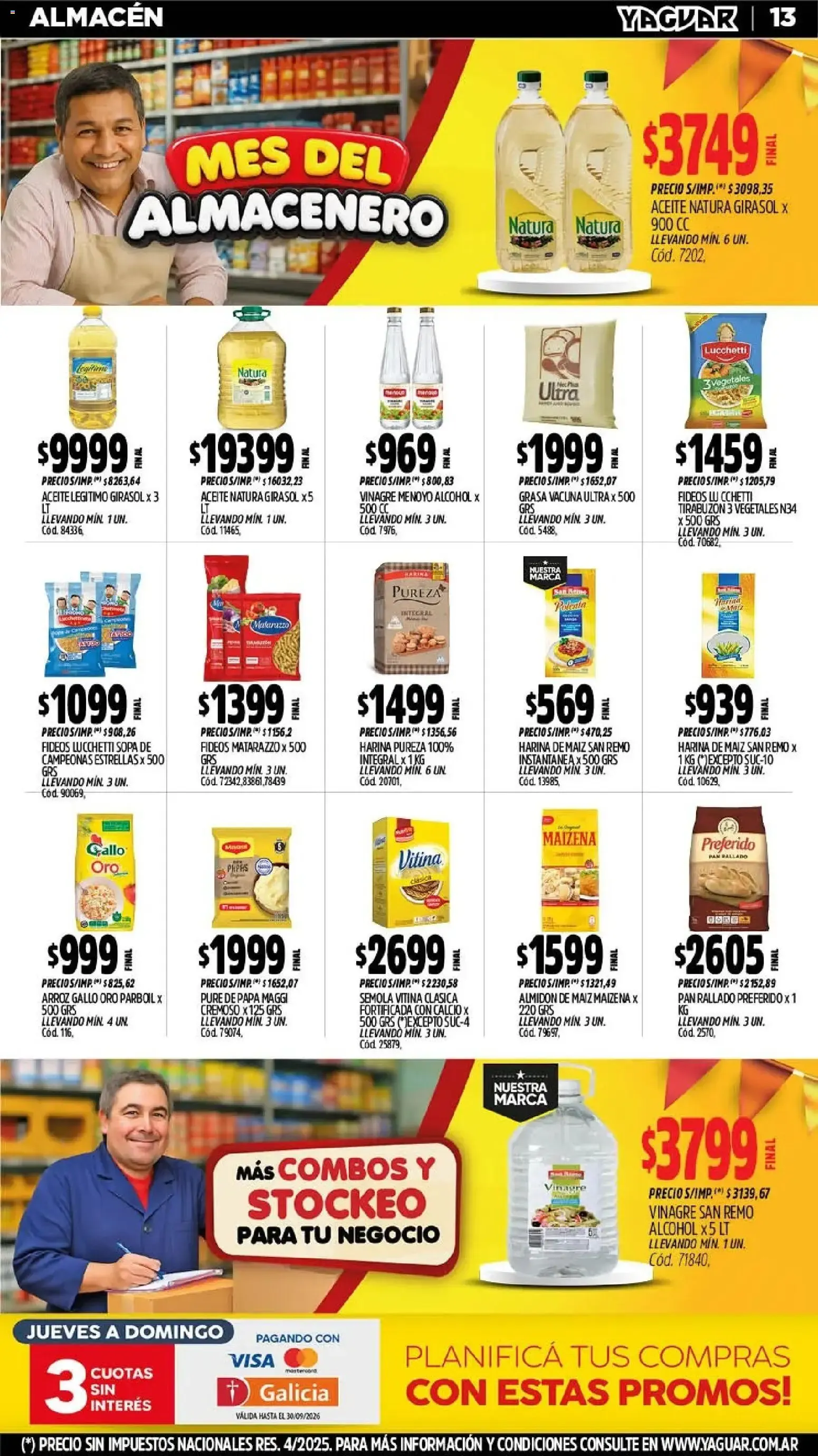 Ofertas de Mayorista Yaguar - Mes del Almacenero 21 de septiembre al 26 de septiembre 2026 - Página 13 del catálogo