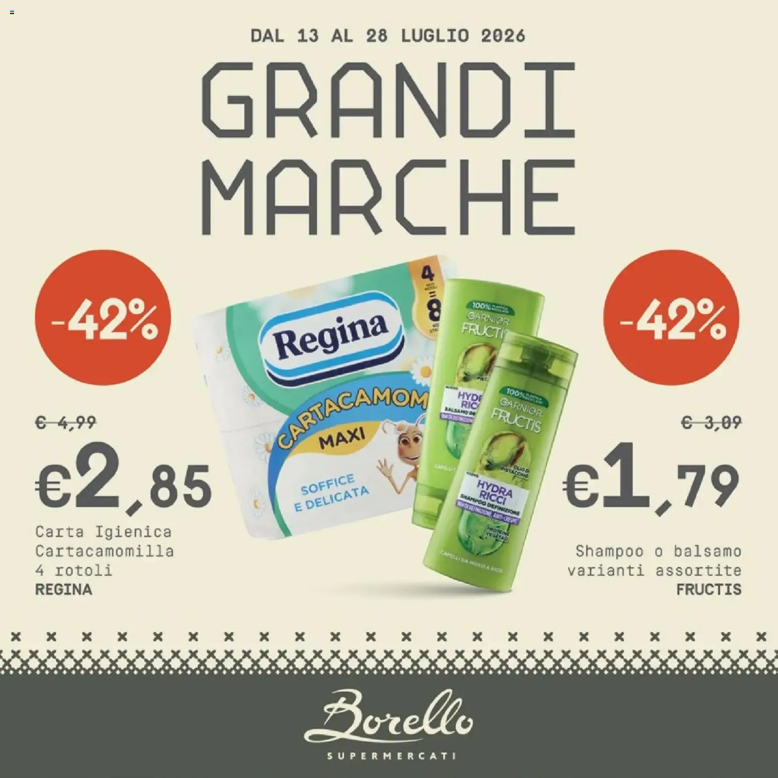 Borello Supermercati Grandi Marche da 13 luglio a 28 luglio di 2026 - Pagina del volantino 1