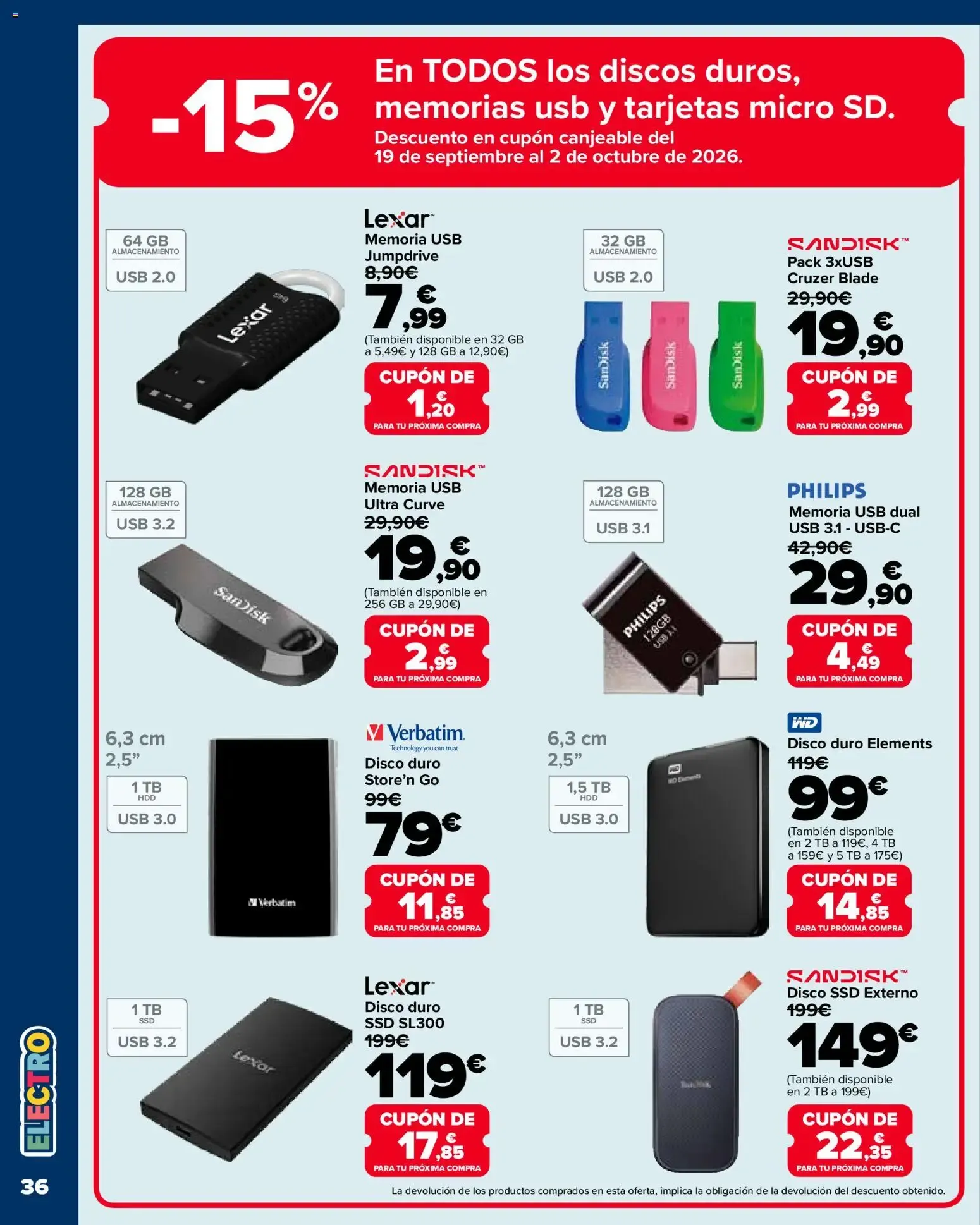 Catálogo de Carrefour Vuelta al cole del 18/08/2026 | Catálogo 18 de agosto al 18 de septiembre 2026 - Página 36