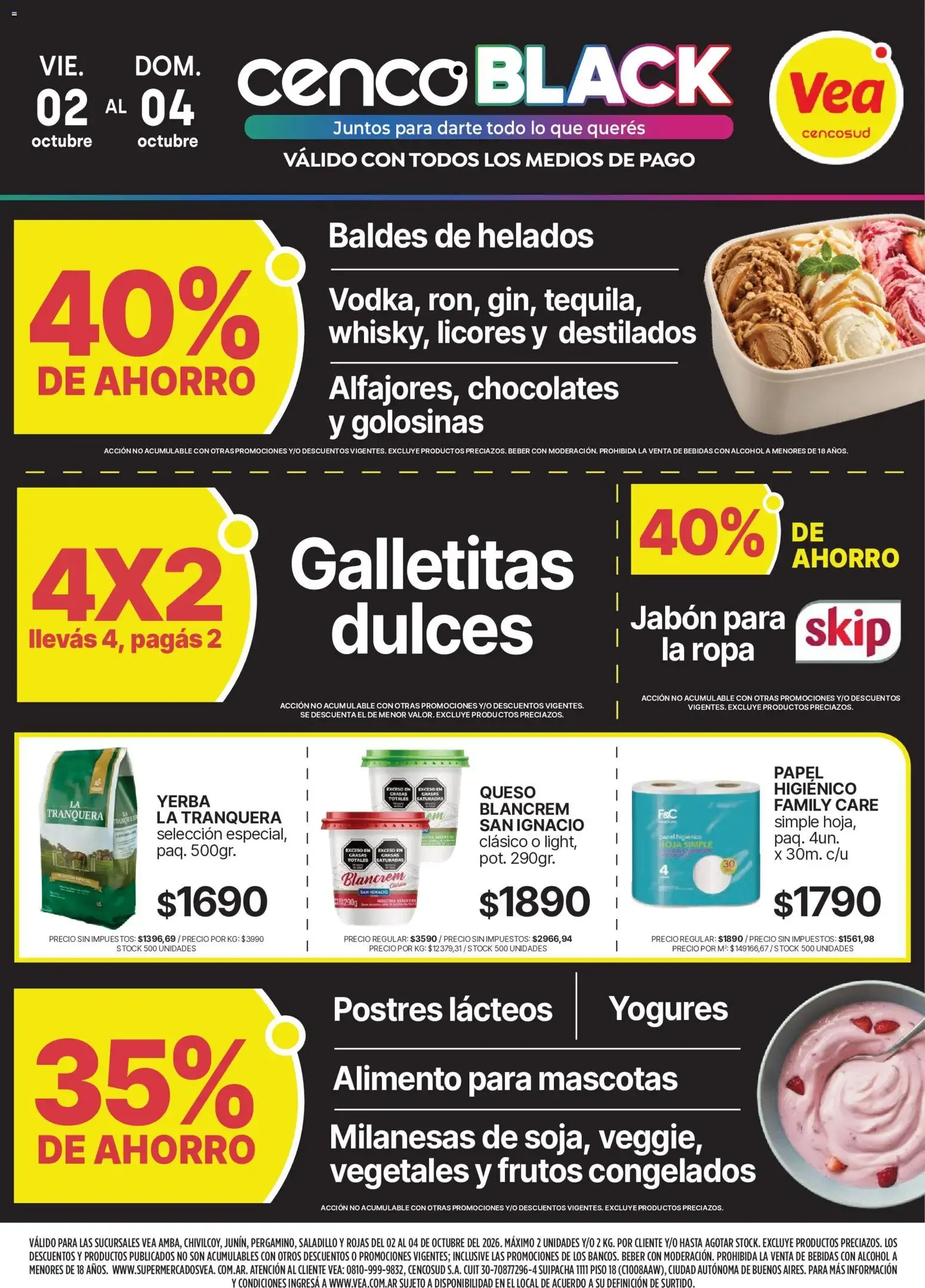 Ofertas de Vea - CENCO BLACK del 02/10/2026 - 04/10/2026 2 de octubre al 4 de octubre 2026 - Página 1 del catálogo