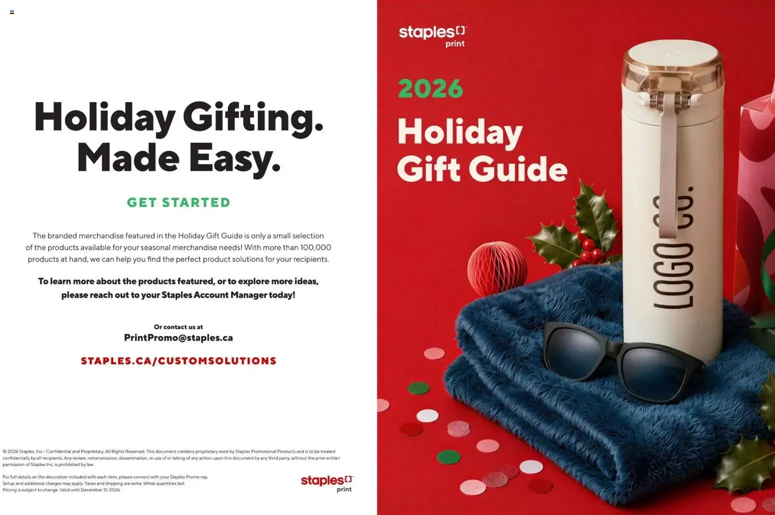 Holiday Gift Guide 2026 from September 10 to December 31 2026 - flyer page 1