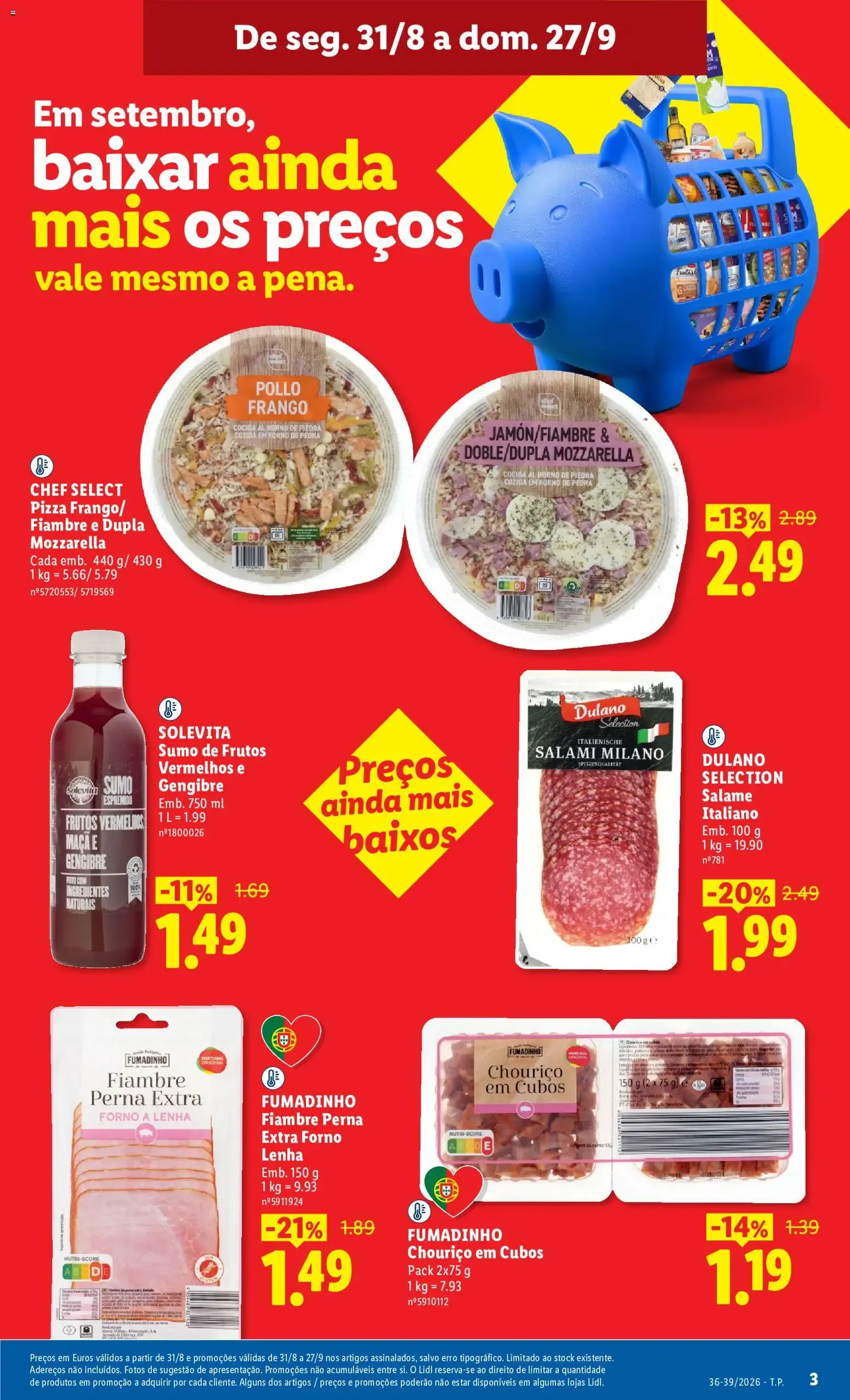 Folheto Lidl: Em setembro, baixar ainda mais os preços vale mesmo a pena. de 1 de setembro até 27 de setembro 2026 - Pagina 3