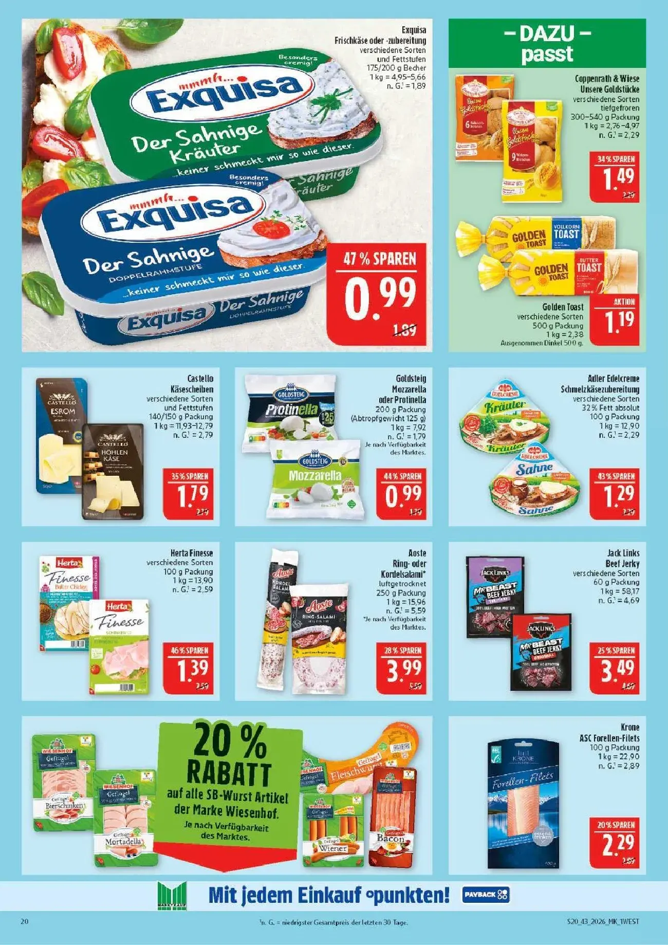 Marktkauf App: Scannen & Clever Sparen von 19. Oktober bis 24. Oktober 2026 - Prospekt seite 20