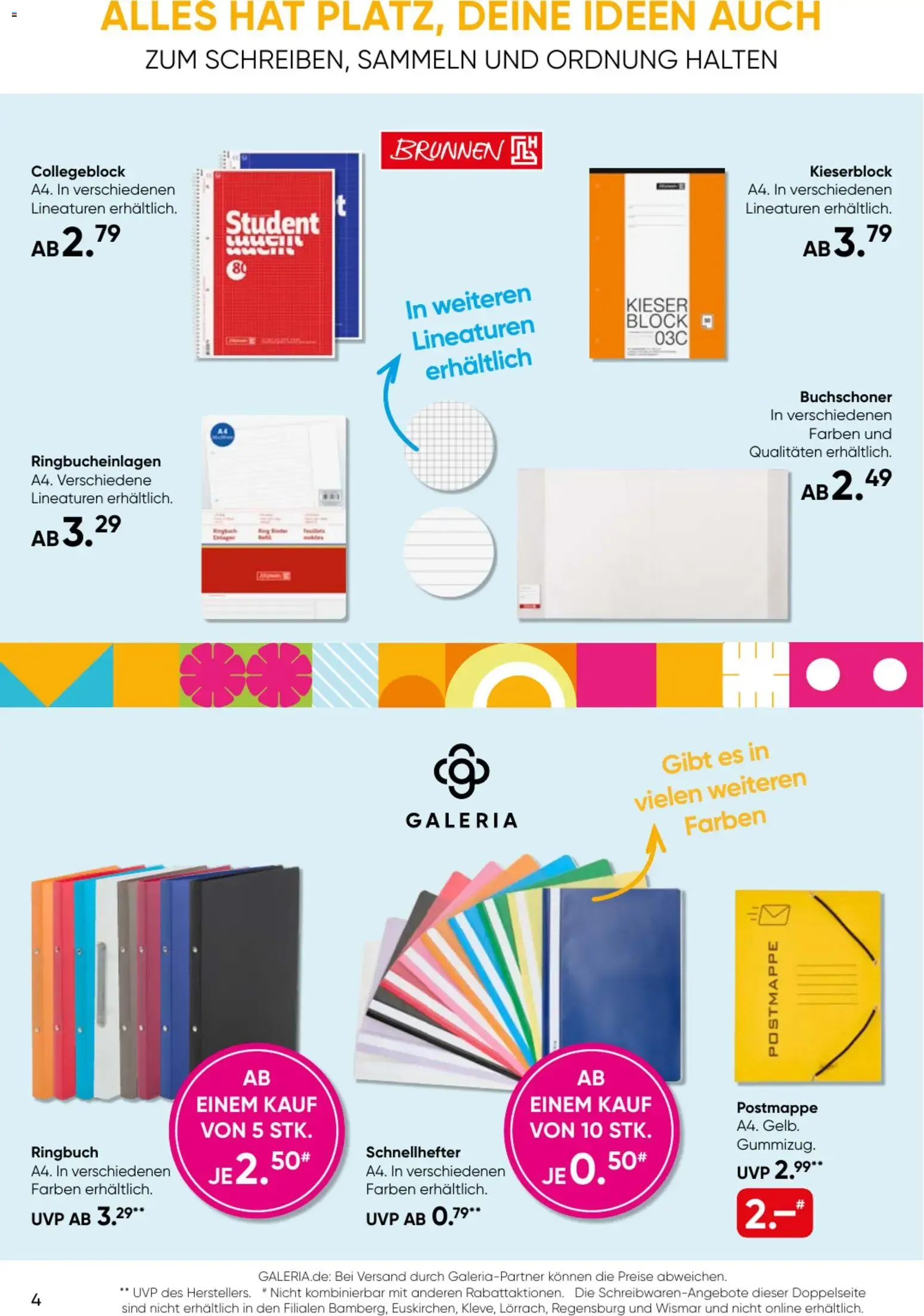 Galeria Karstadt Kaufhof Back to school vom 06.07.2026 – Angebote online von 6. Juli bis 30. September 2026 - Prospekt seite 4