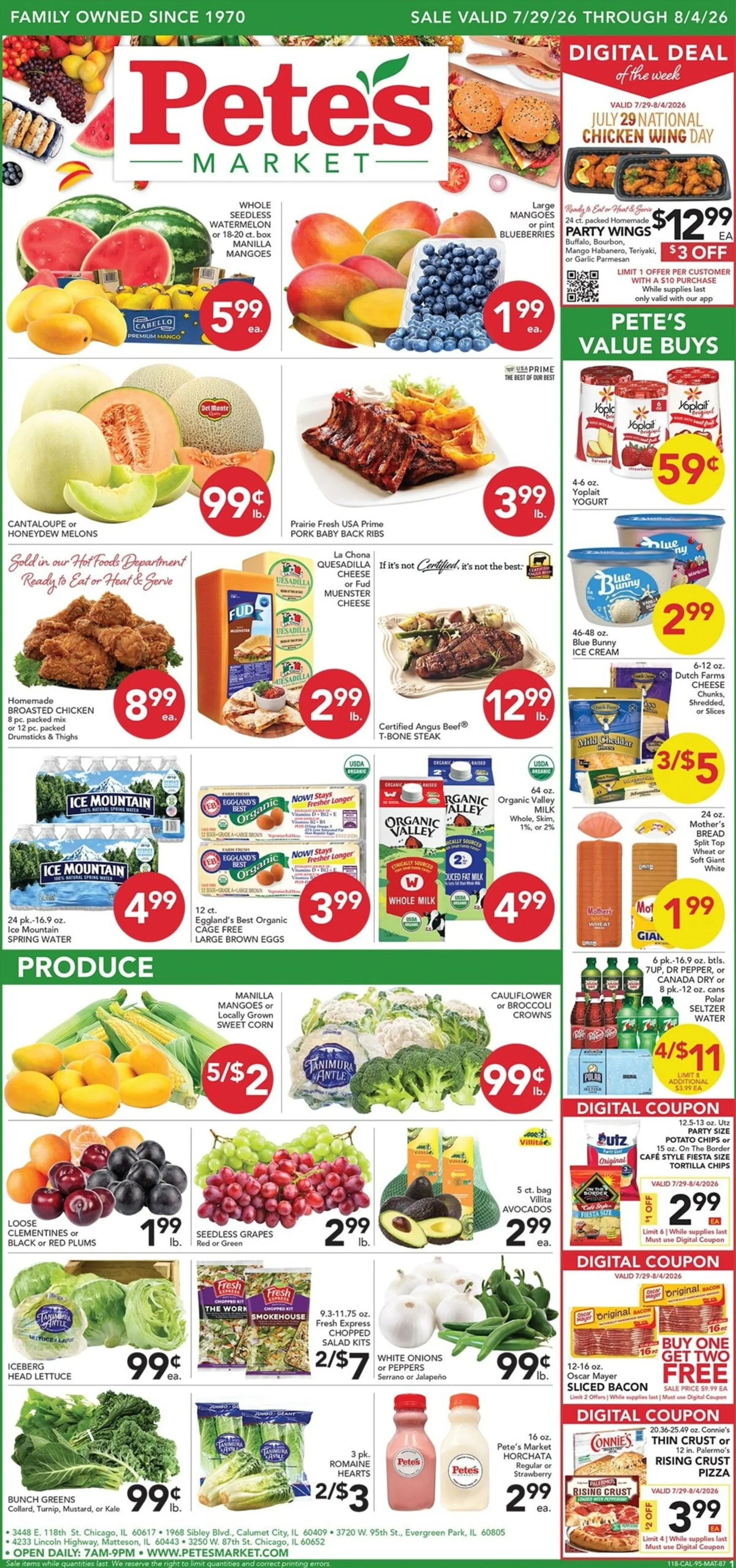 Weekly ad Current Pete's Fresh Market - 118th & Ave O leaflet valid from Wednesday 07/29/2026 to Tuesday 08/04/2026 from July 29 to August 4 2026 - Page 1
