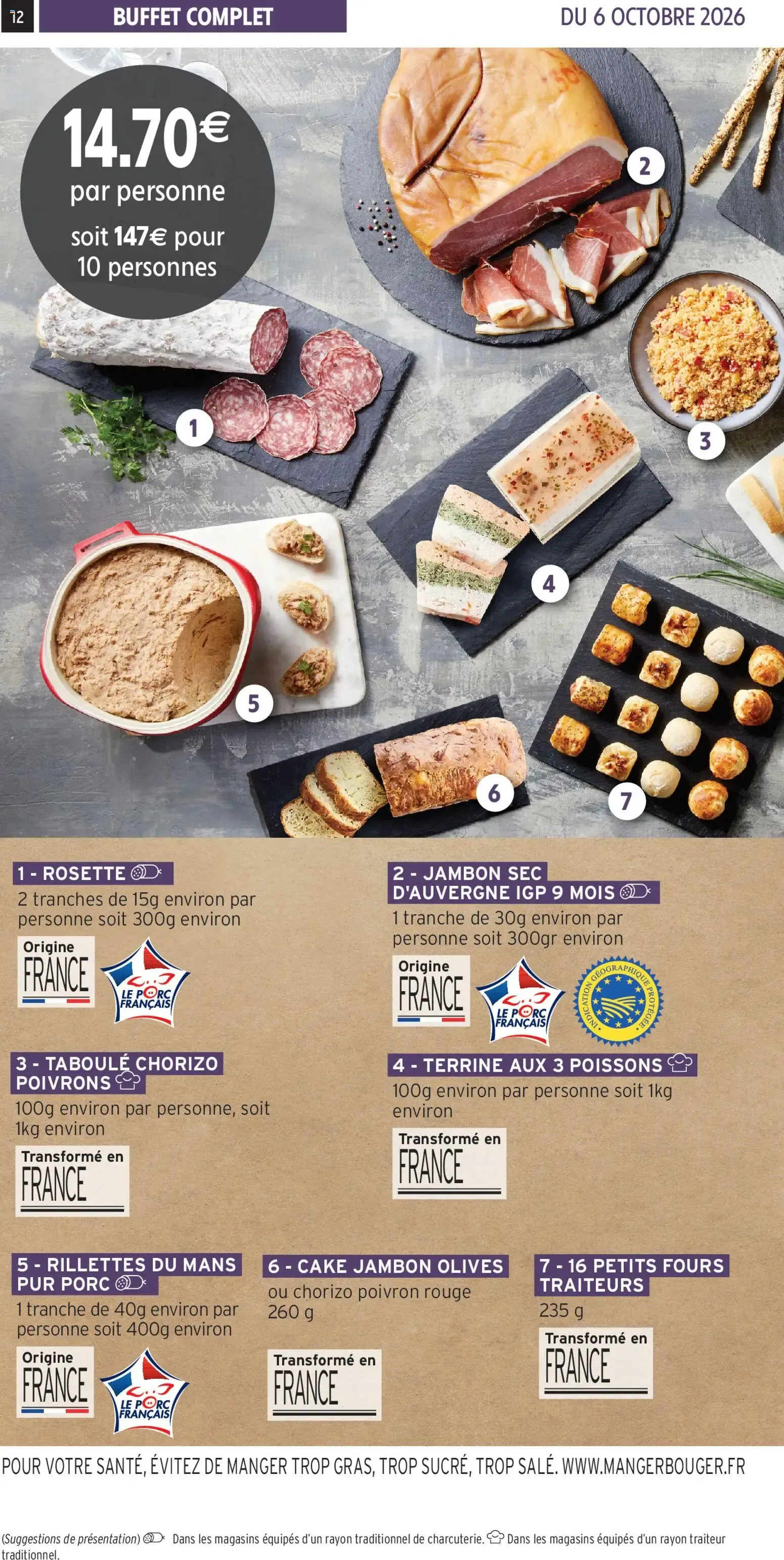 Intermarché - Les menus traiteur automne/hiver à partir du 06/10/2026 - promo en ligne du 6 octobre au 28 mars 2027 - Catalogue page 11