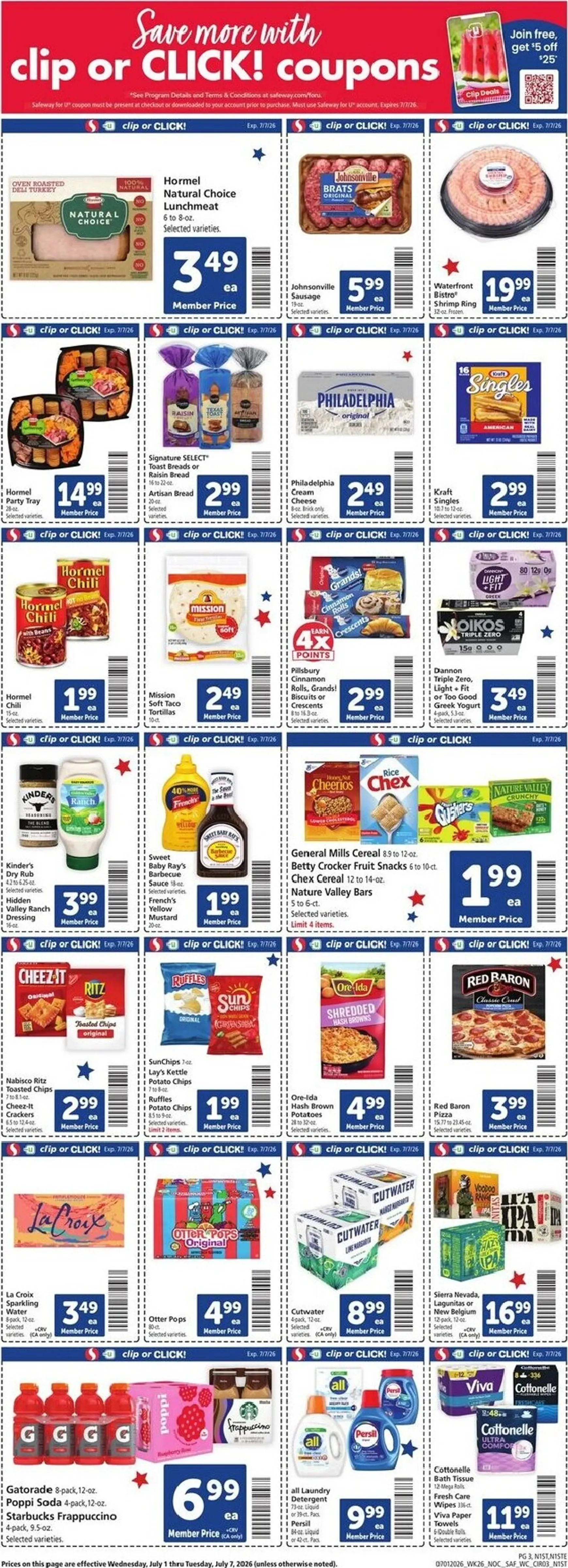 Weekly ad Current Safeway leaflet valid from Wednesday 07/01/2026 to Tuesday 07/07/2026 from July 1 to July 7 2026 - Page 3