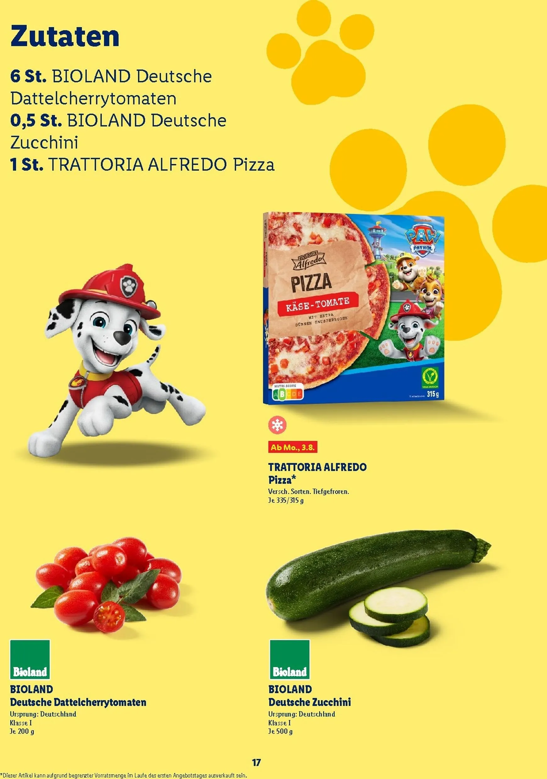 Lidl - Paw Patrol Rezeptheft Prospekt – von Montag 20.07.2026 bis Sonntag 23.08.2026 von 20. Juli bis 23. August 2026 - Prospekt seite 17