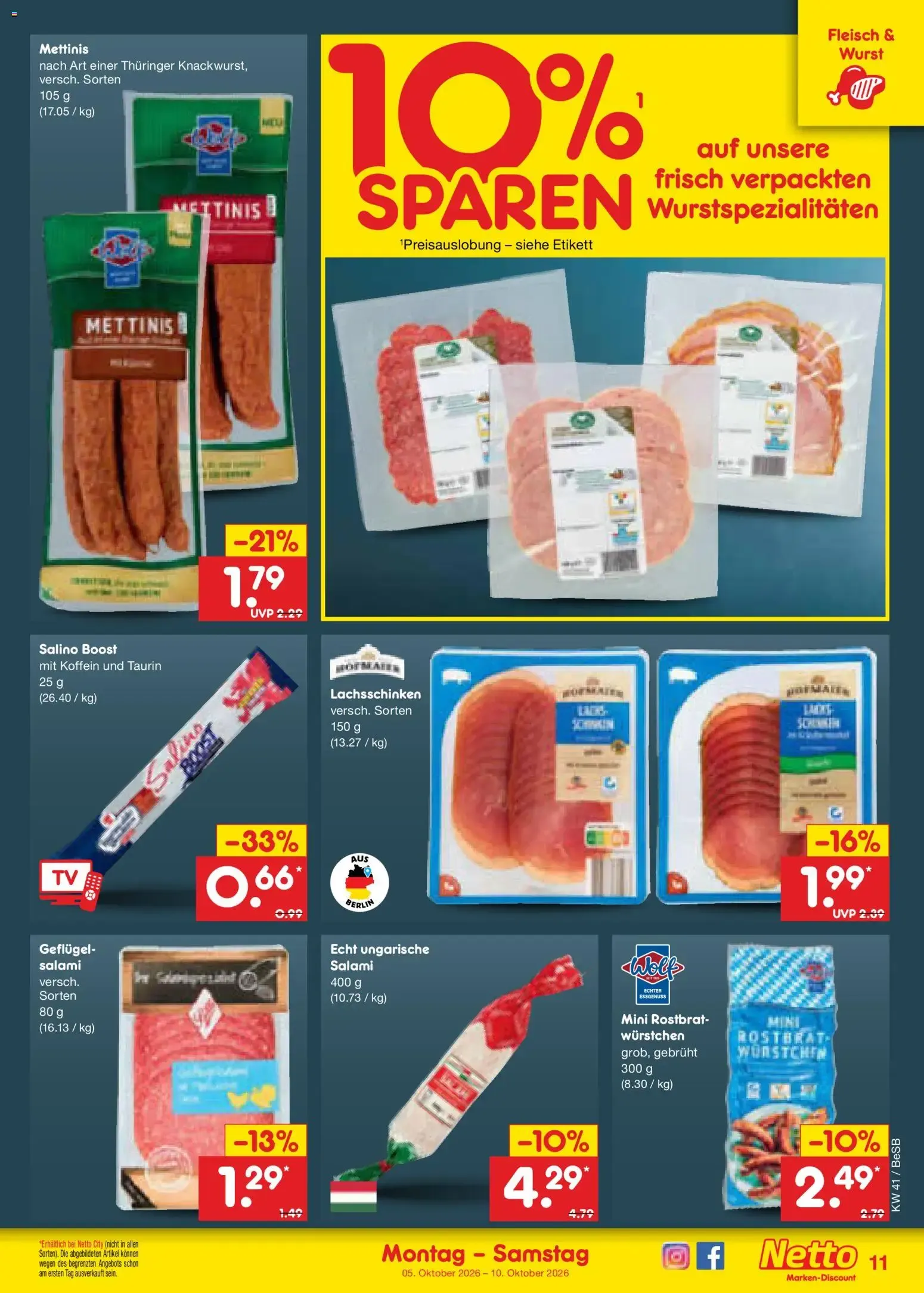 Netto Marken-Discount Prospekt (ab 05.10.2026) » Angebote van 5 oktober tot 10 oktober 2026 - Folder pagina 11