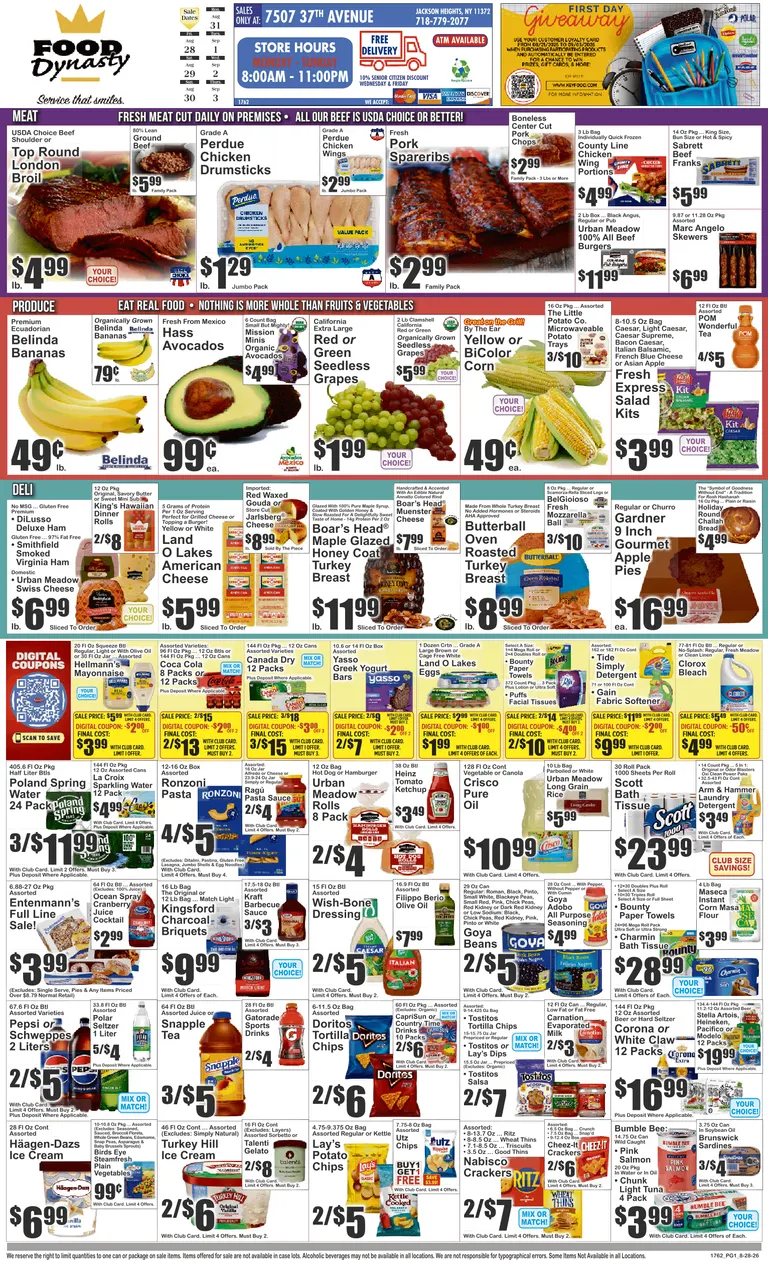 Weekly ad Food Dynasty Weekly Ad from August 28 to September 3 2026 - Page 1