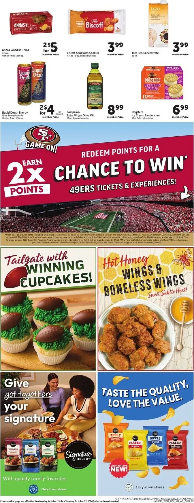Weekly promotion Current Safeway leaflet valid from Wednesday 10/21/2026 to Tuesday 10/27/2026 spanning from October 21 to October 27 2026 - Page 7 for Catalogue 365