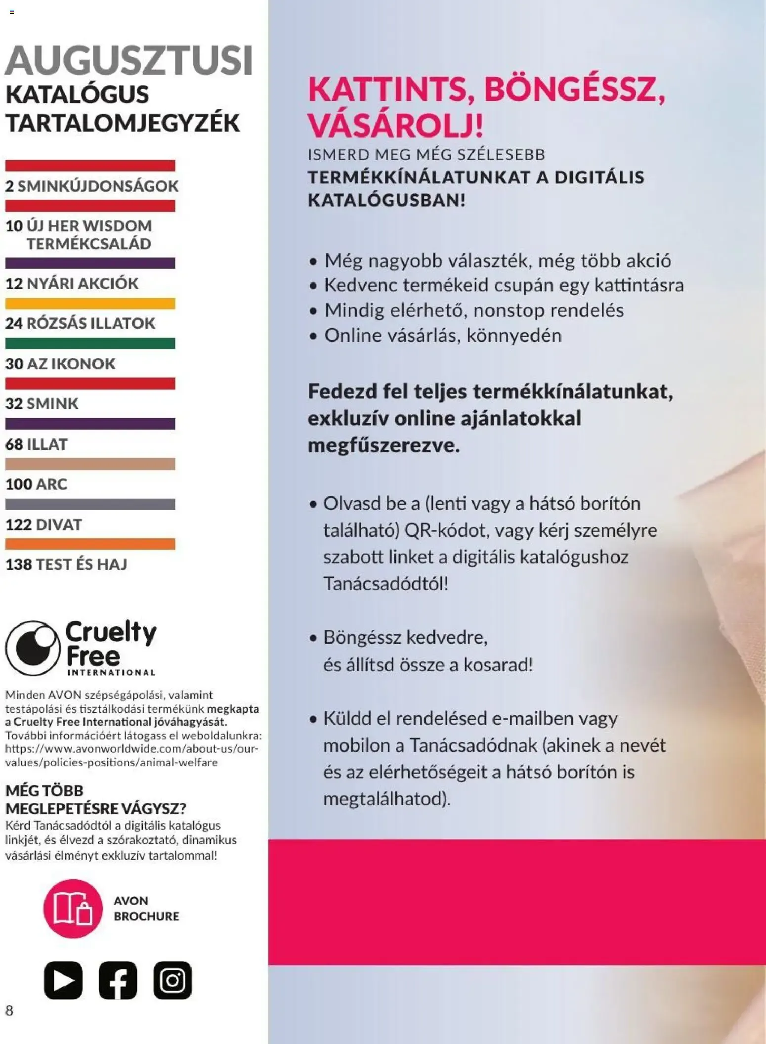 Katalógus Katalógus AVON 2026 augusztusi > Aktuális Akció ONLINE augusztus 1.-tól augusztus 31.-ig 2026. - Oldal 8