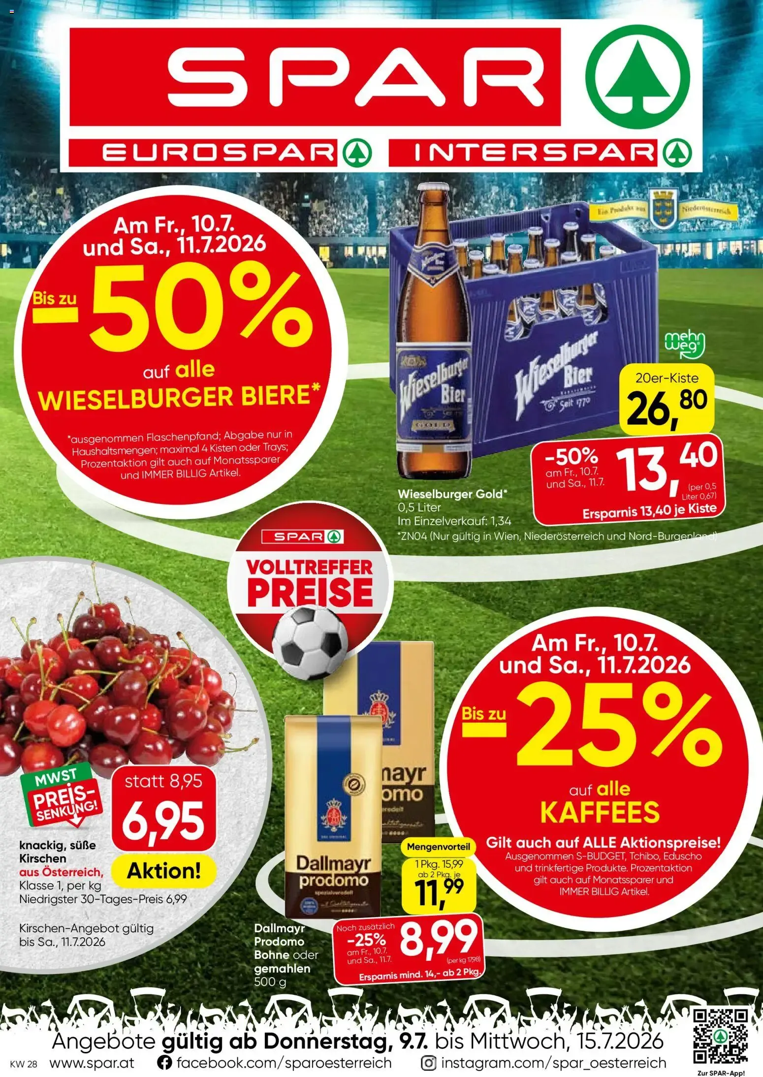 Spar Flugblatt - Niederösterreich (09.07.2026) - Angebote und Prospekt von 9. Juli bis 15. Juli 2026 - Flugblätt seite 1
